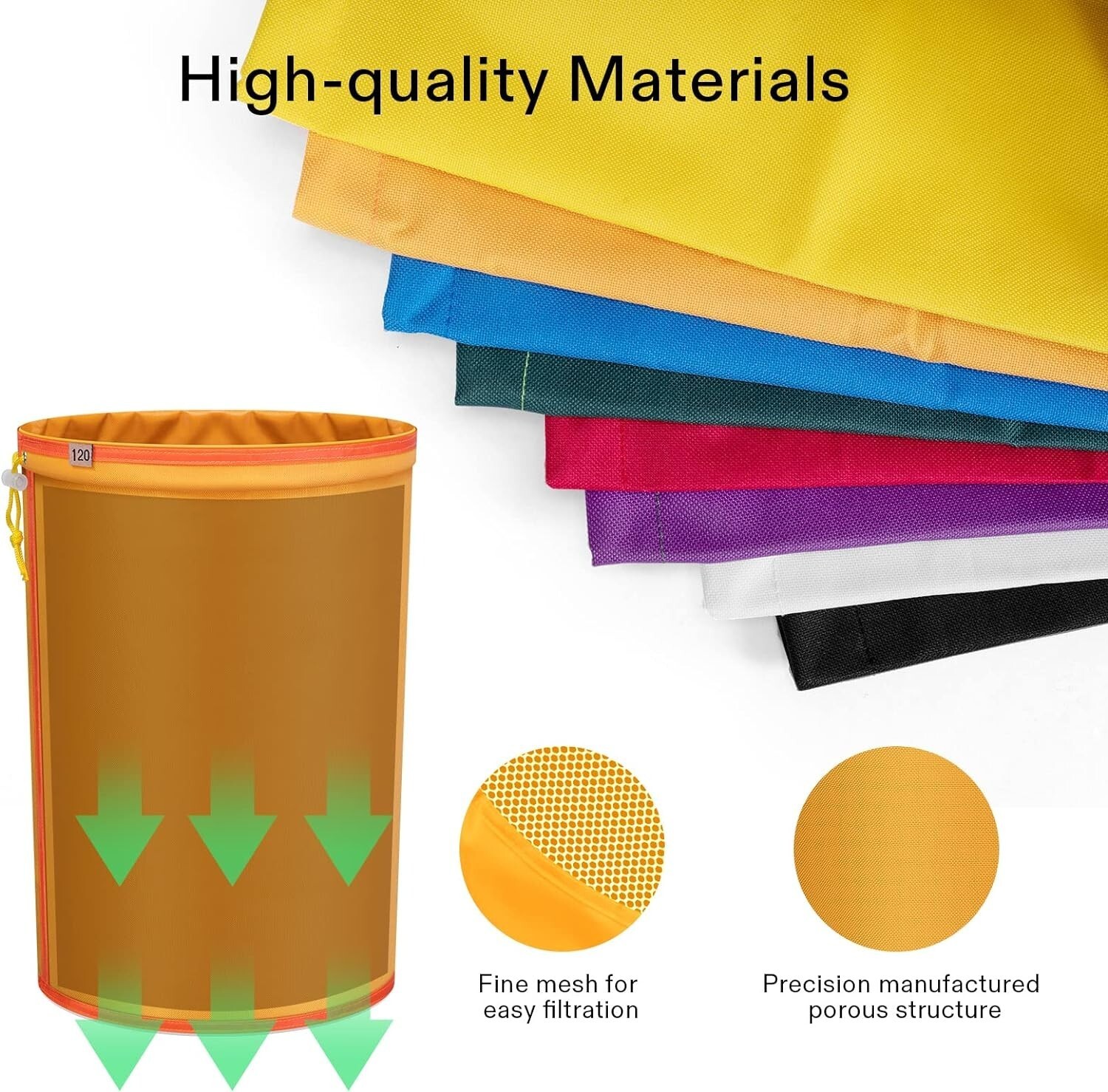 VIVOSUN 1Gal / 5Gal Bubble Bags Bubble Hash Bag kit for Herbal Extractor