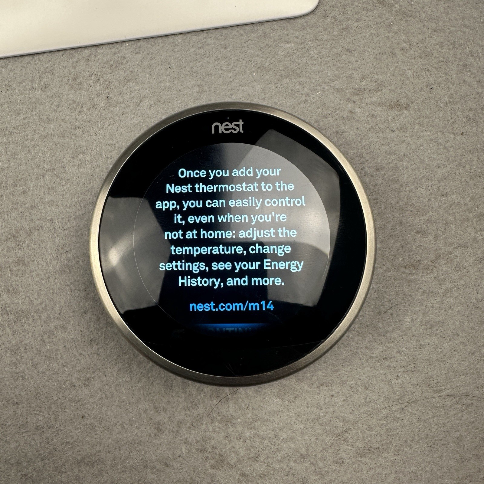 Google Nest 3rd Gen Learning Thermostat Smart Stainless Steel A0013 Reset