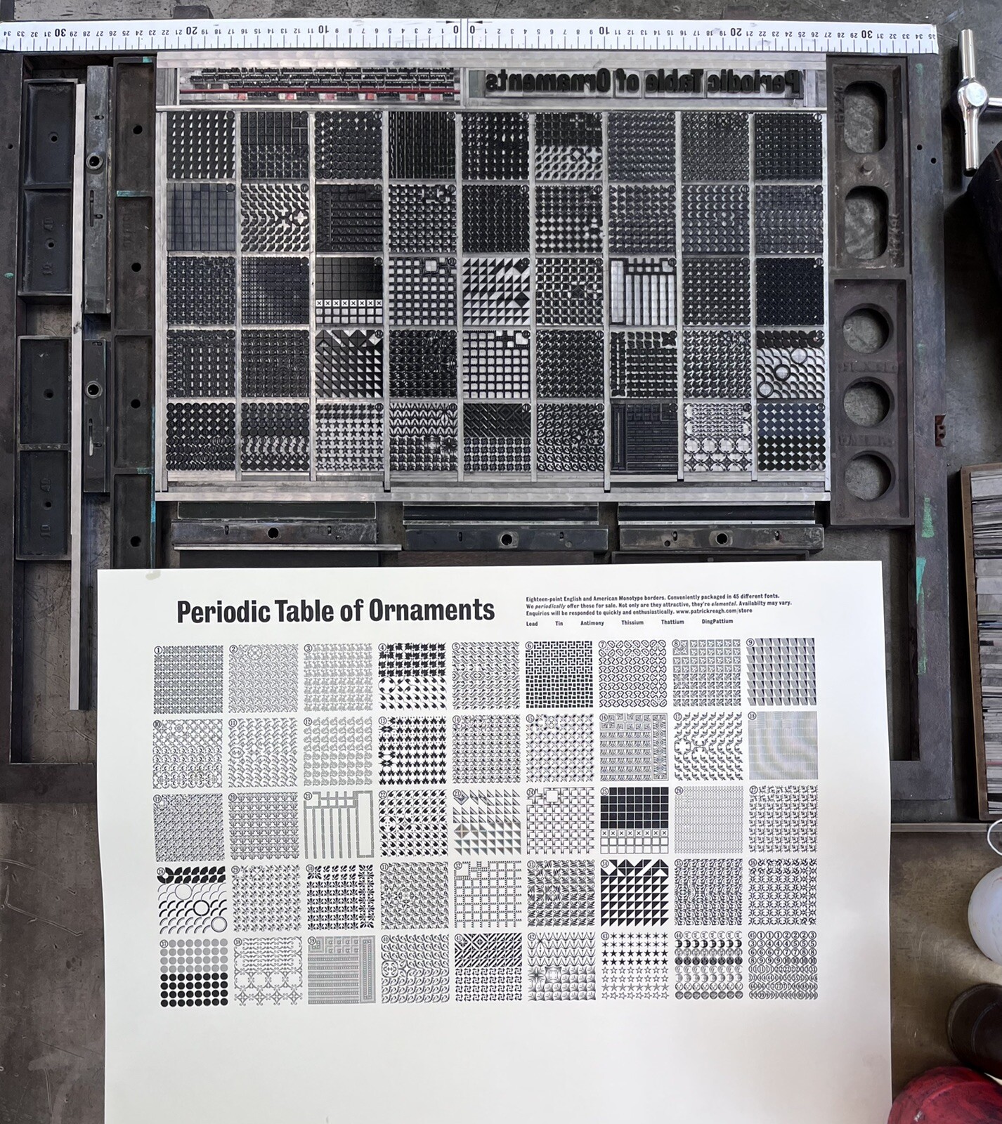 New Letterpress Type - 18-point Borders