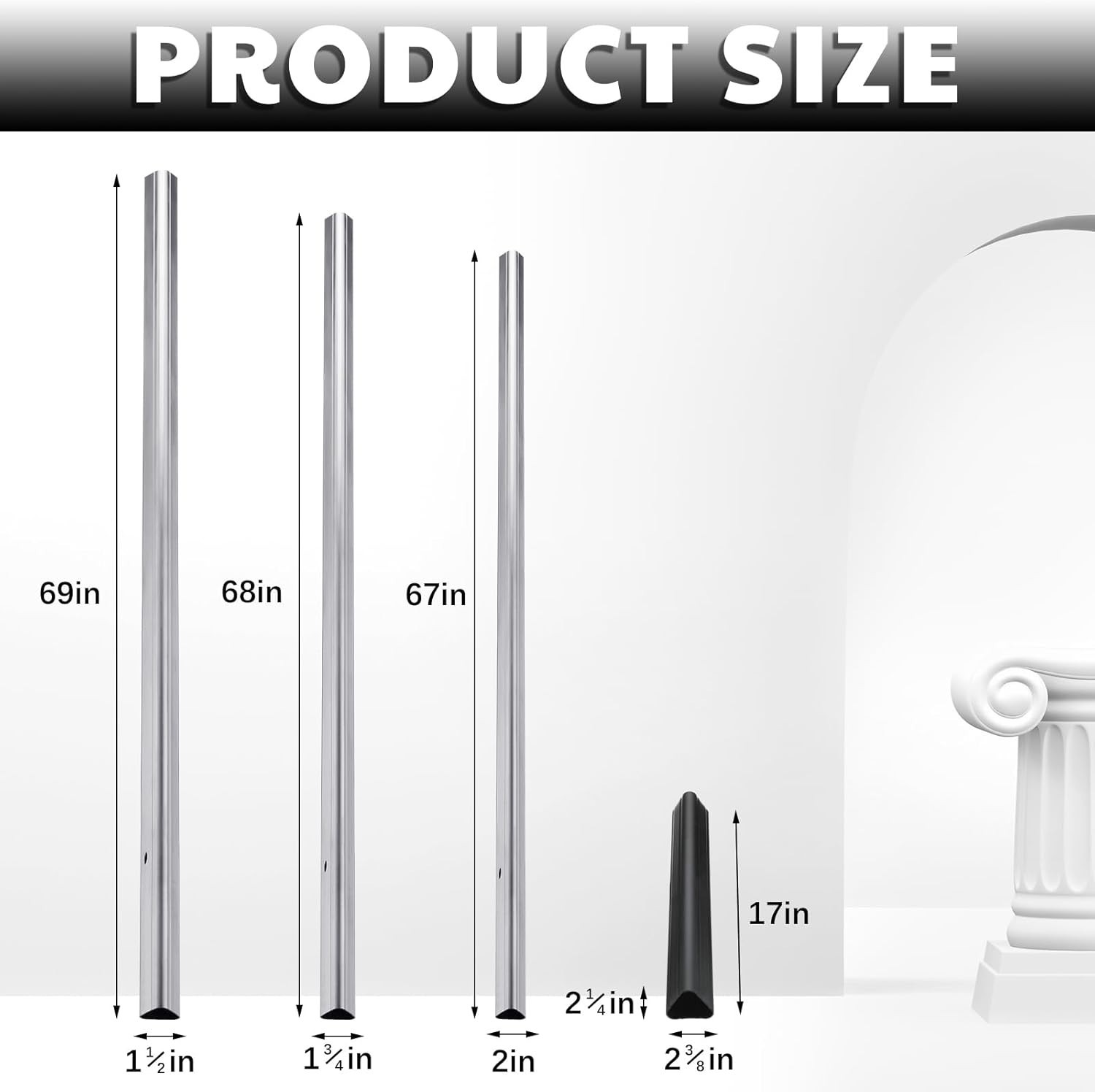 Tandefio 15 ft Telescoping Purple Martin House Pole with Ground Socket Heavy Dut