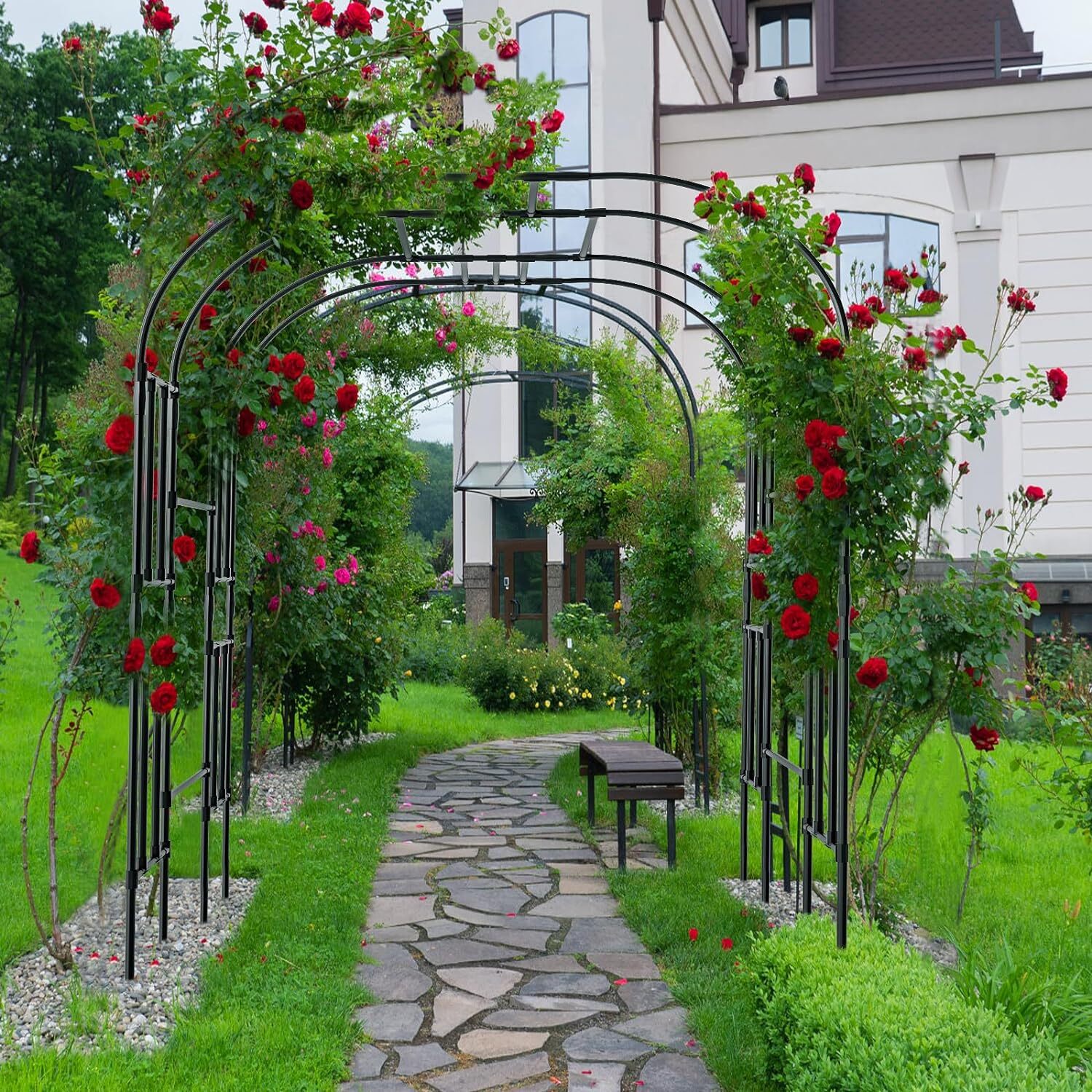 NAIZEA Garden Arch Arbor Trellis Archway Garden Trellis for Lawn, Party Ceremony