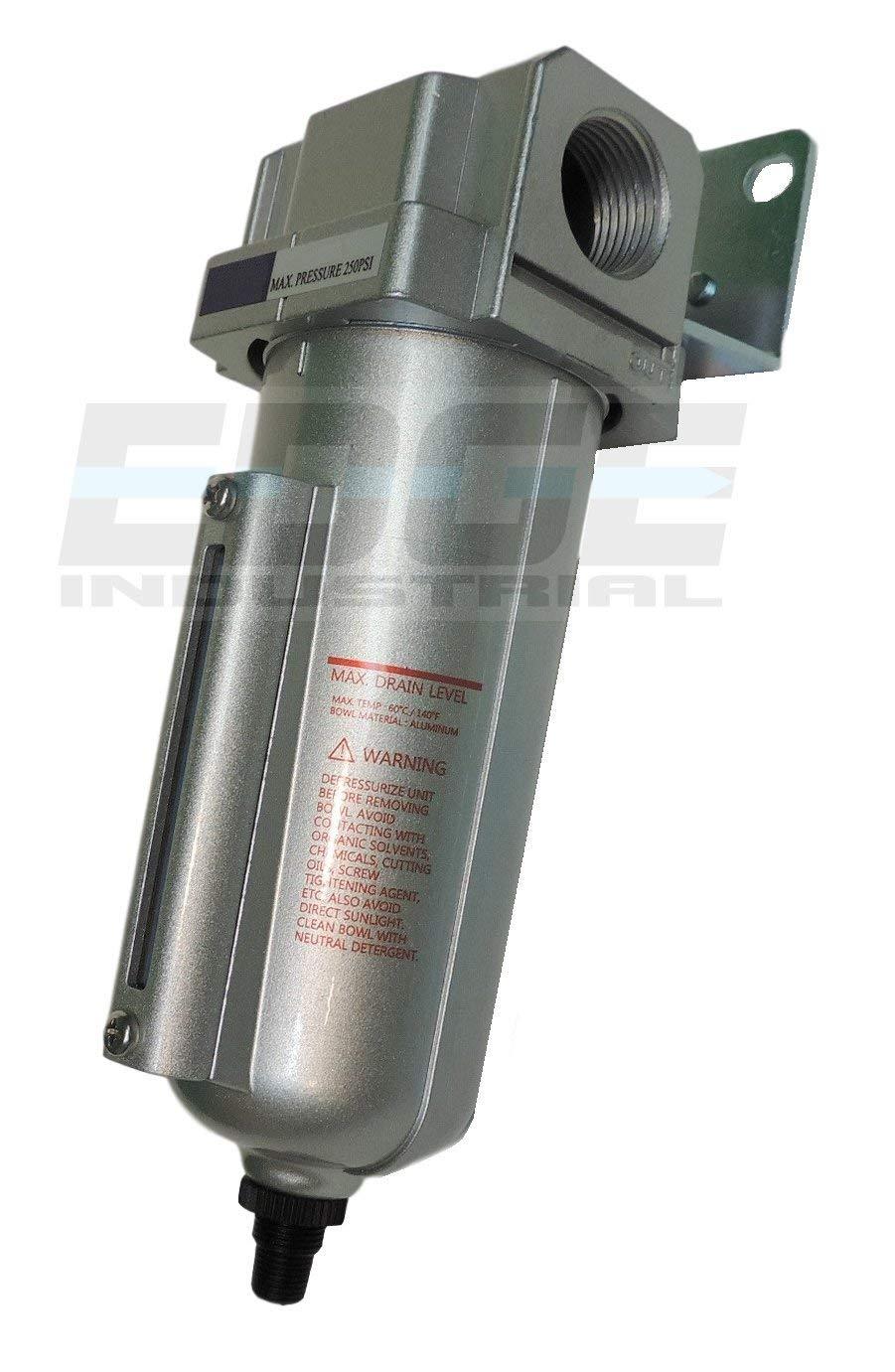 3/4" HEAVY DUTY IN LINE COMPRESSED AIR WATER SEPARATOR MOISTURE TRAP, AUTO DRAIN