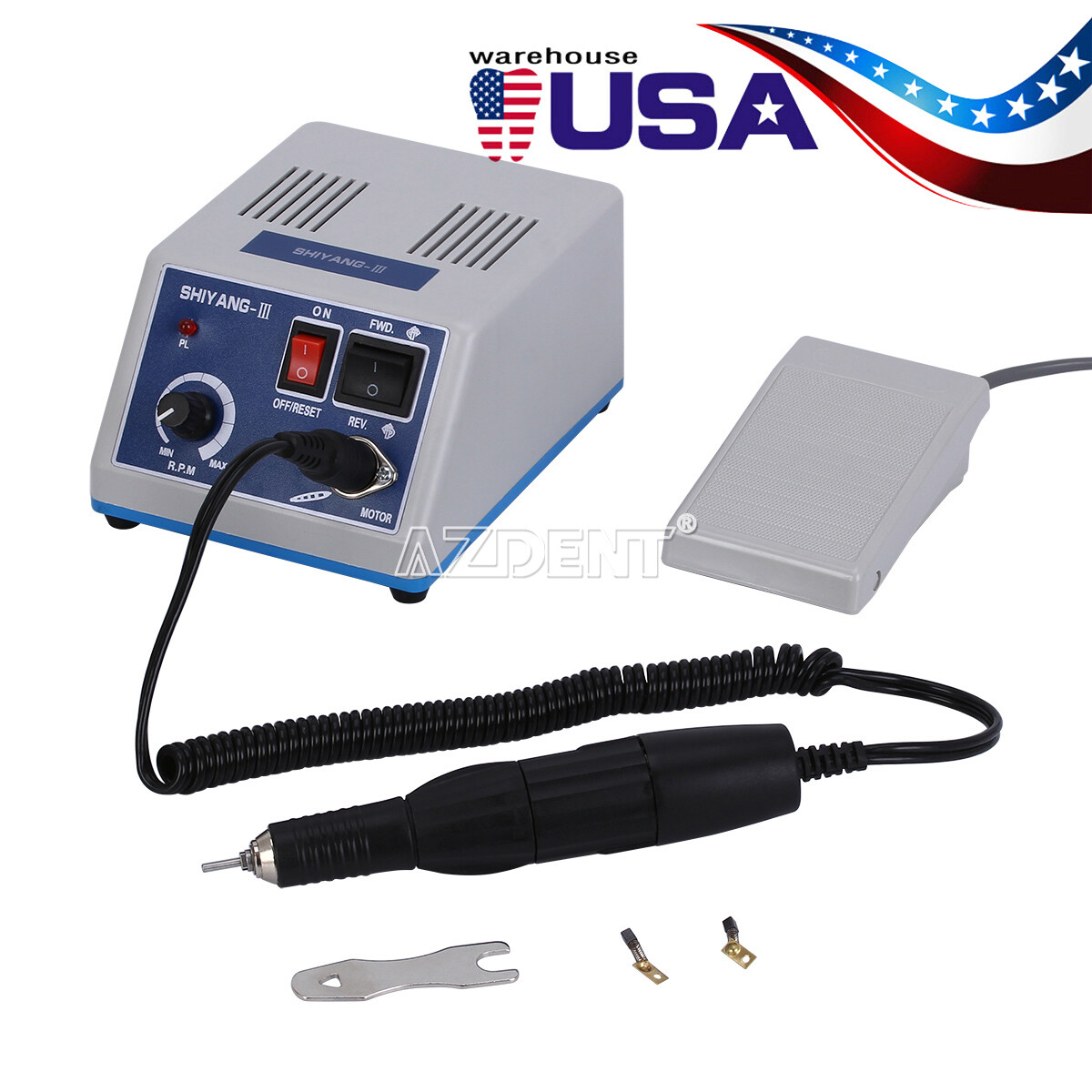 Dental Lab Marathon Electric Micromotor Polishing Unit + 35K rpm Motor Handpiece