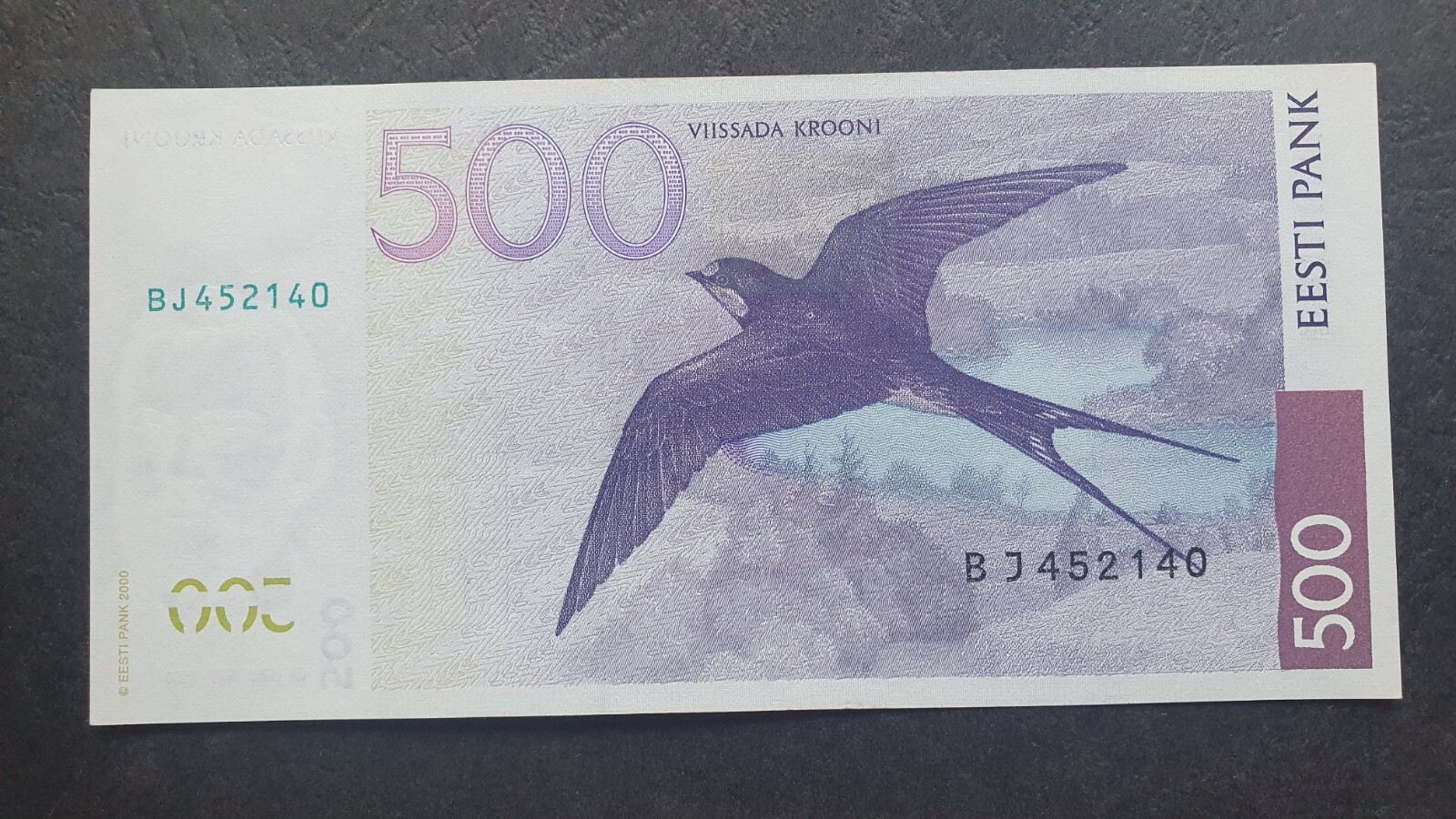 ESTONIA 500 krooni 2000, UNC, P-83