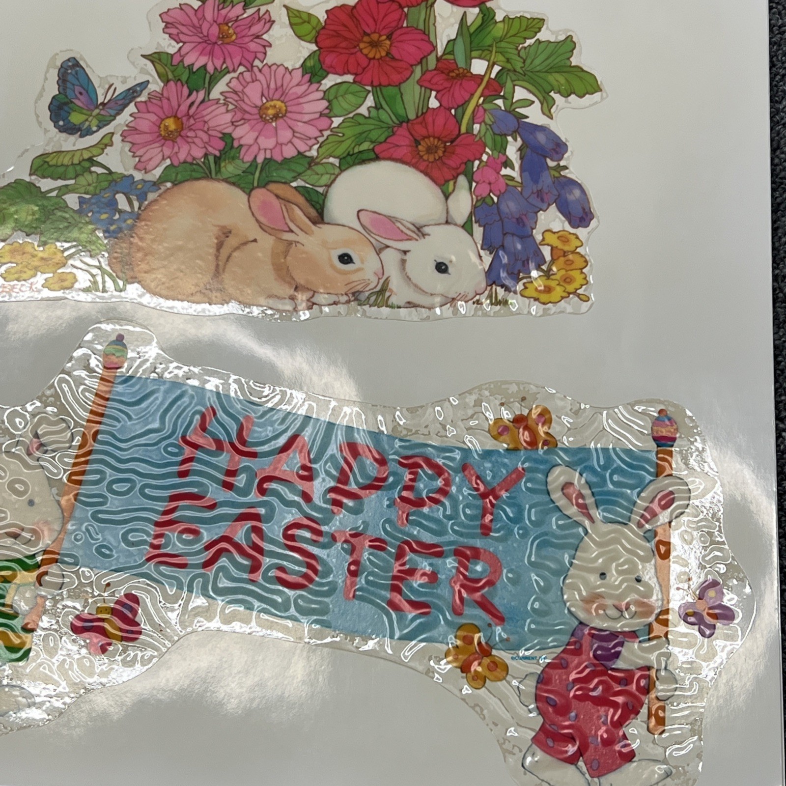 Vintage Current Inc Vinyl Clings Storage Book Holiday Stickers 1990s