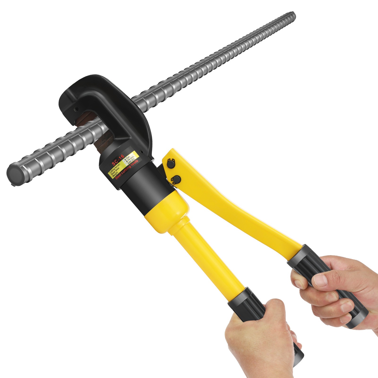 8T Rebar Cutter Portable Electric Hydraulic 4mm-16mm Cutter W/ 1 Allen Wrench