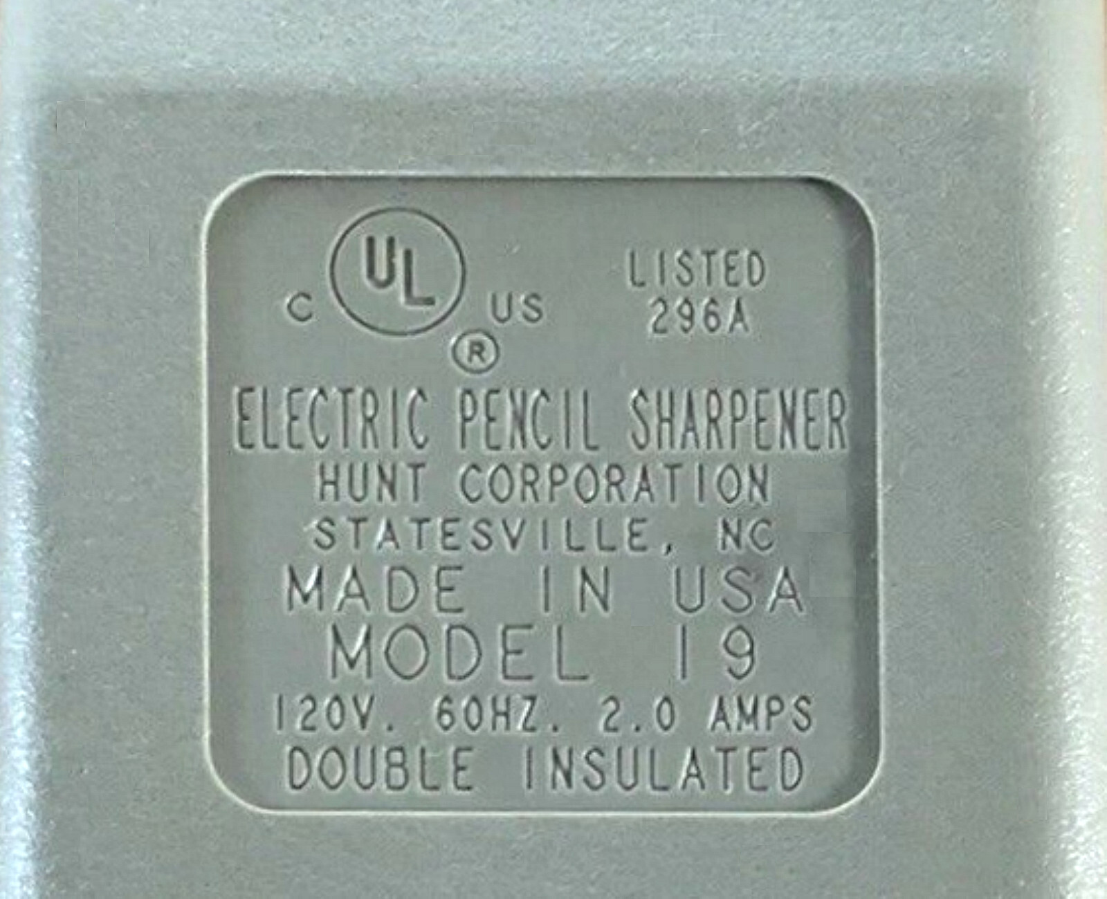 Improved Nylon replacement gear for Hunt Boston model 18 pencil sharpener 296A