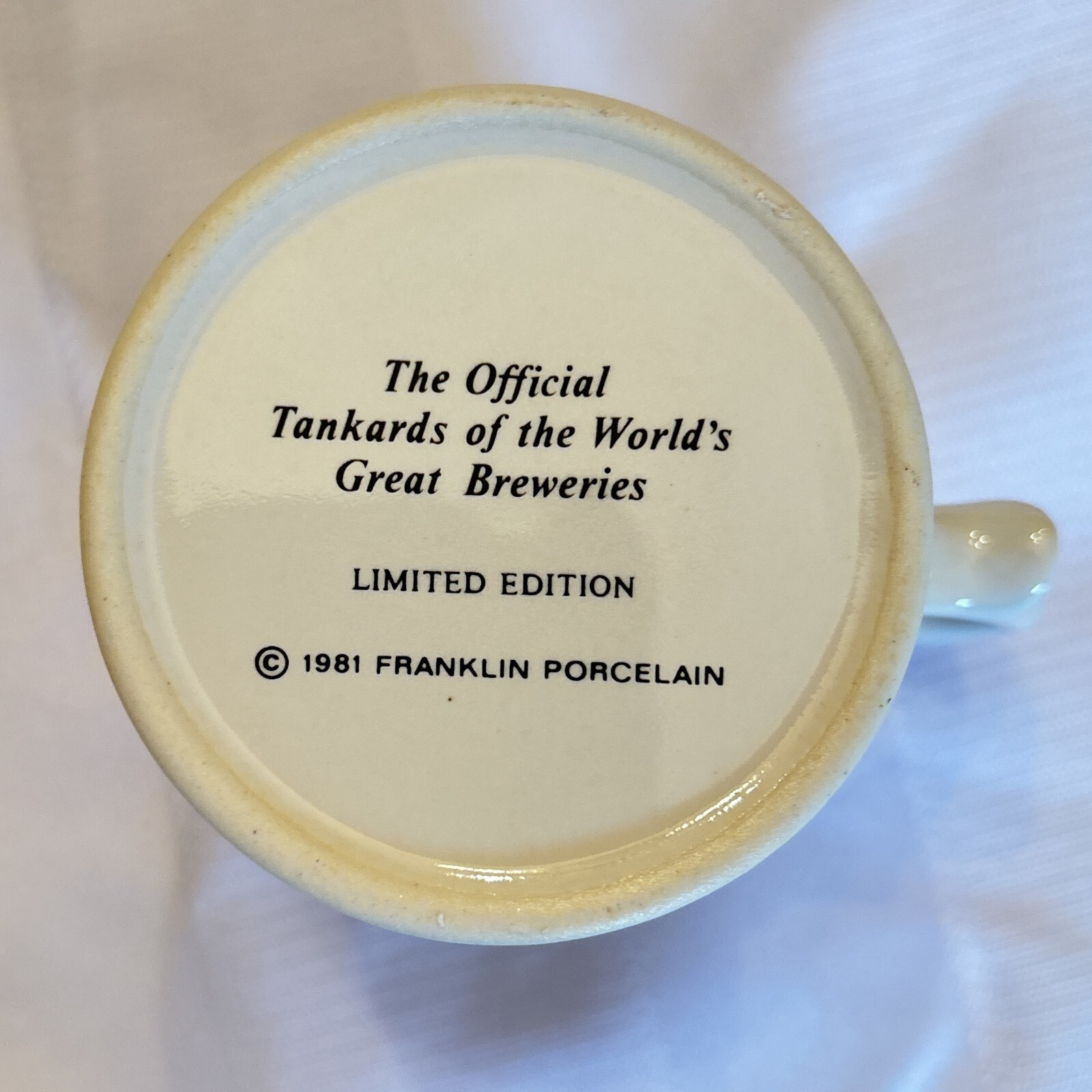 Fosters Lager Tankards of the World's Great Beers 1981 Franklin Mint Porcelain