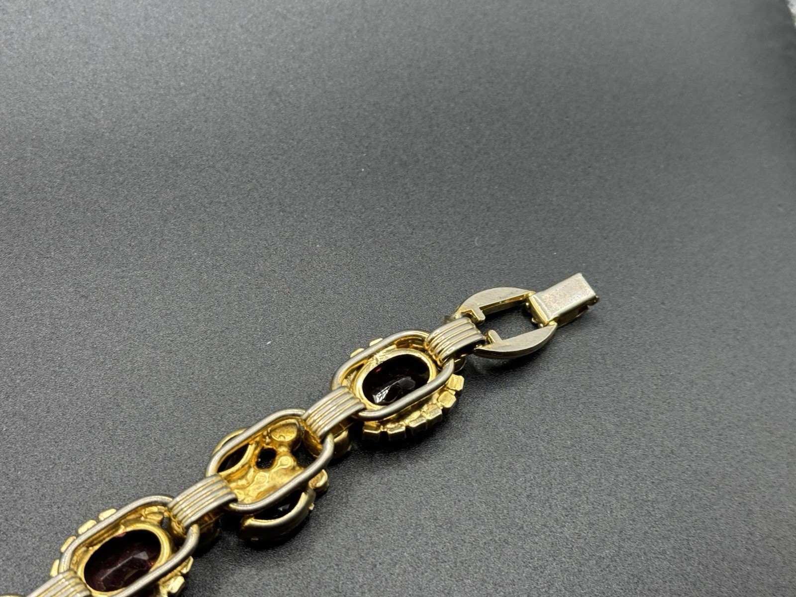 Vtg Juliana Delizza Elster 5-Link Bracelet +Brooch Lavender Mauve Hot Pink As-is