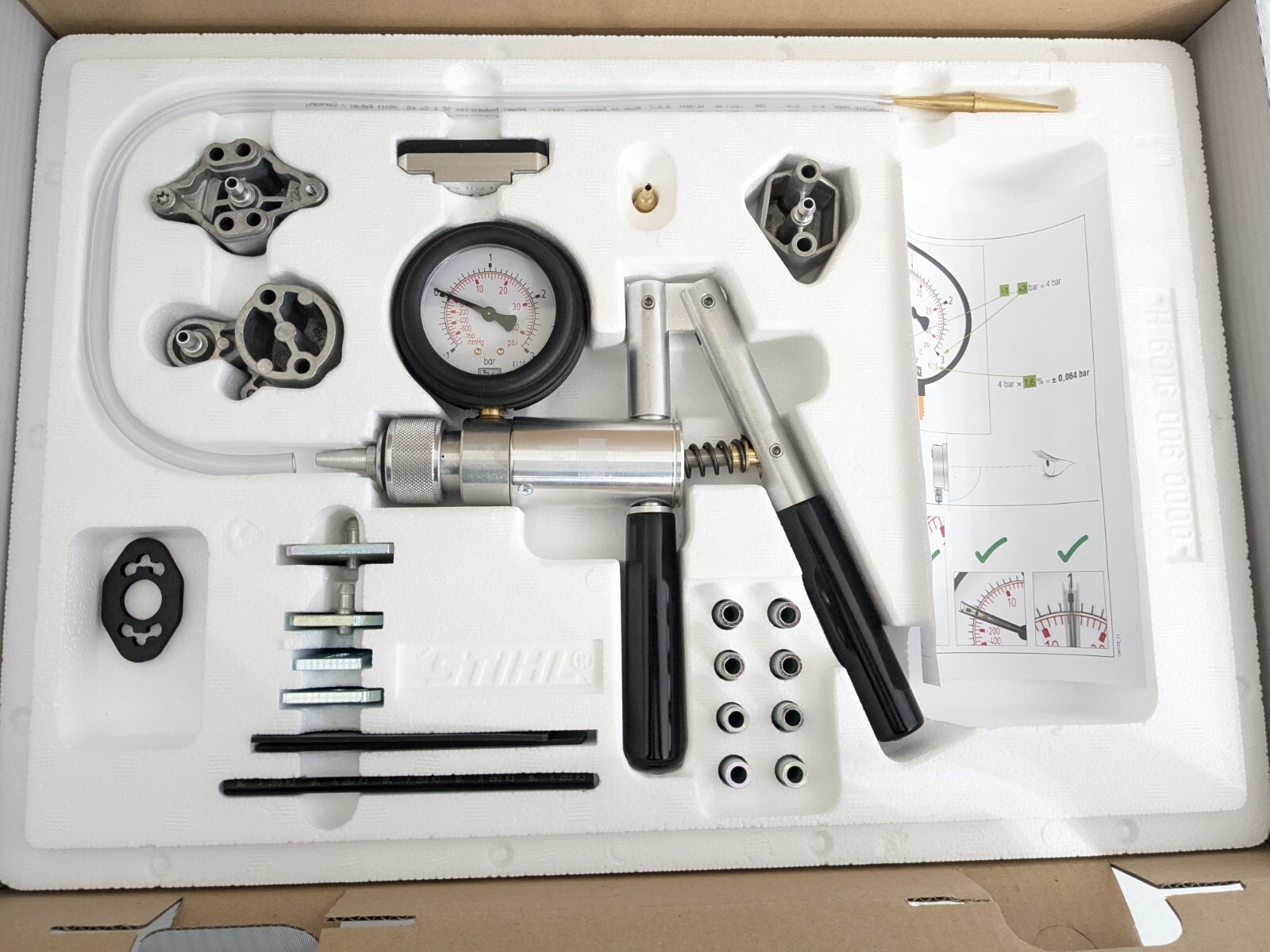 GENUINE OEM Stihl Pressure & Vacuum Tester Tool kit  Part Number 0000 890 1701