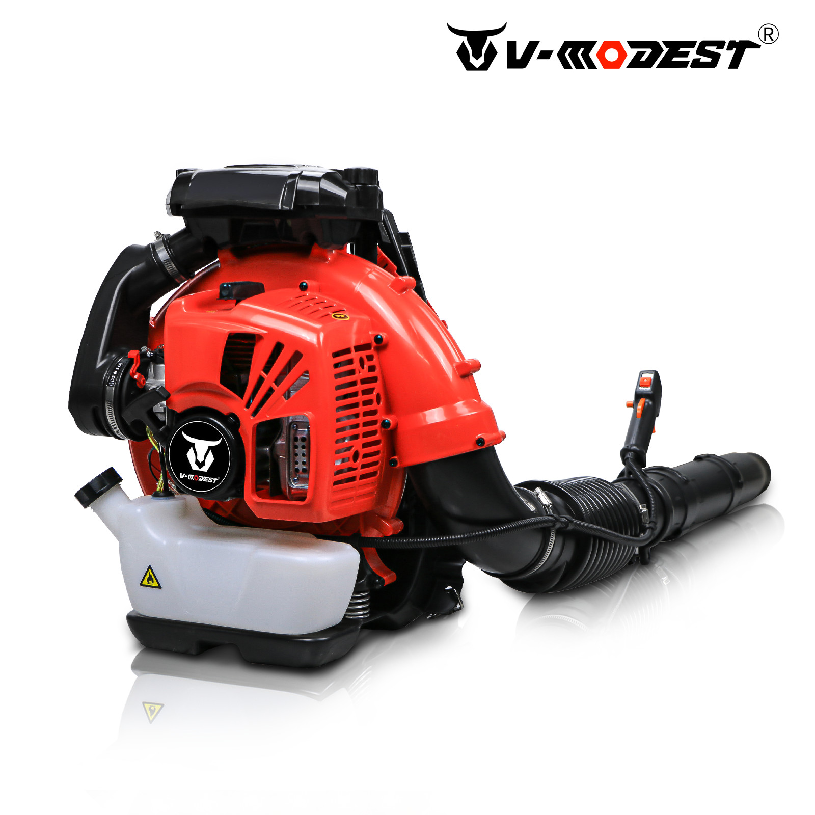 Commercial Backpack Leaf Blower Snow Blowers 75.6CC 2-Stroke Gas Powered 907CFM