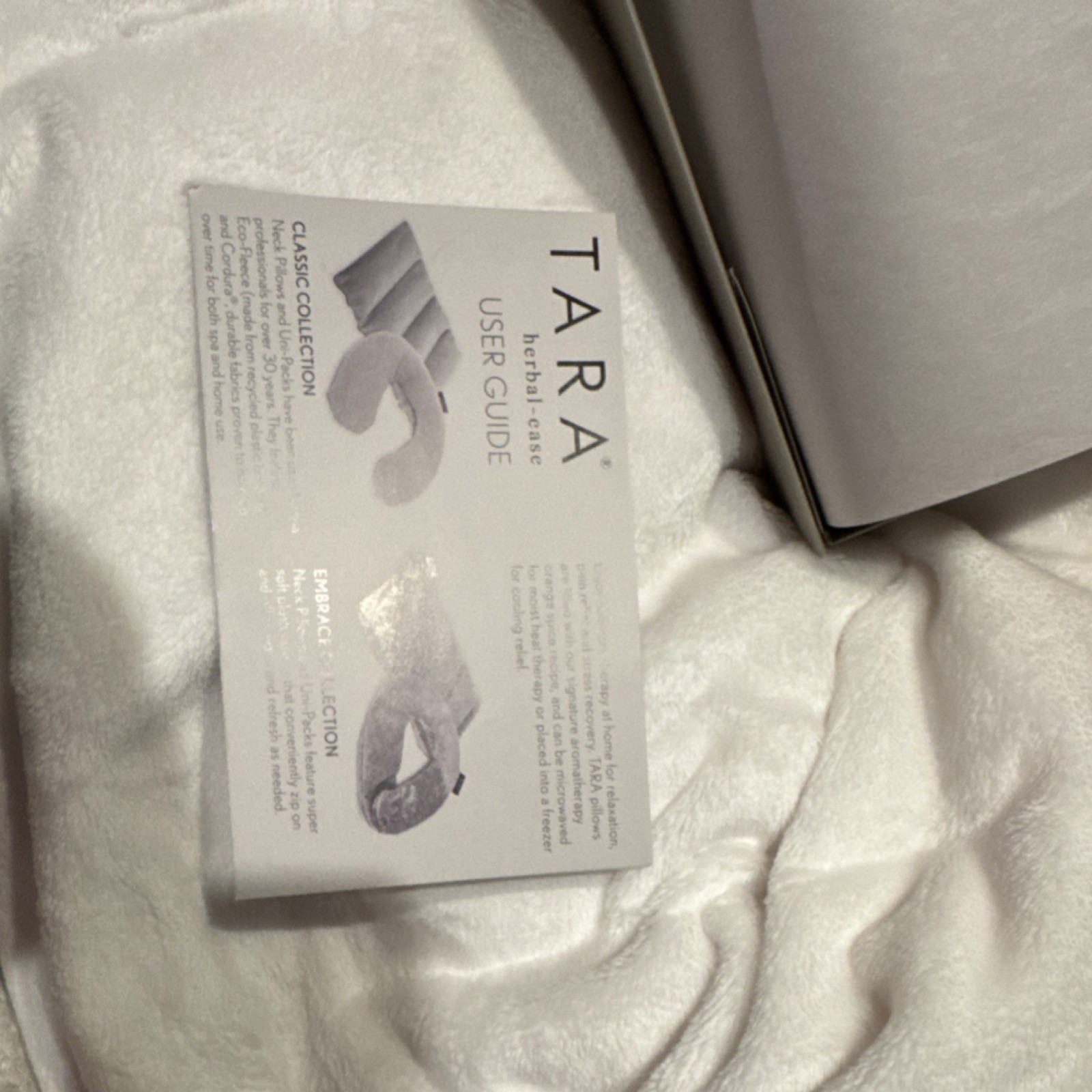 TARA Herbal-Ease Neck Pillow Slate Gray Aromatic Cinnamon Spice