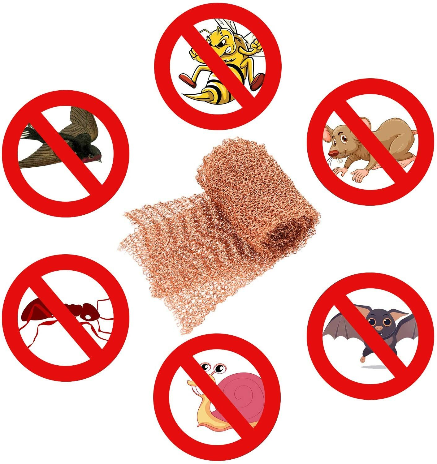 Pure Copper Mesh Knitted Filter Sanitary Blocker for DIY Hole Distilling