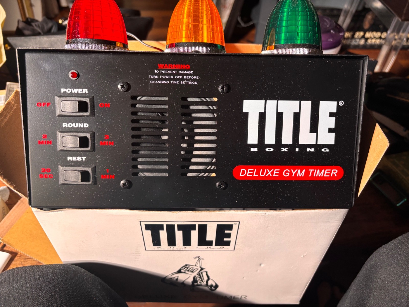 TITLE Boxing Deluxe Gym Timer. Clean, Fully Working! New Open Box
