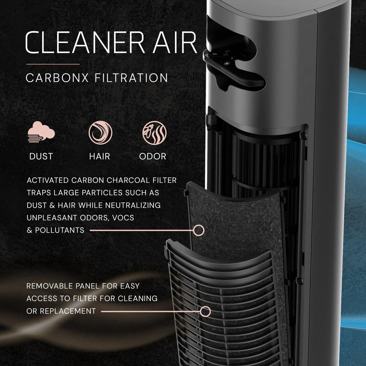 Lasko DST100 Pinnacle 40” Tower Fan 32 ft/s Airflow, Quiet 24dB, 90° Oscillation