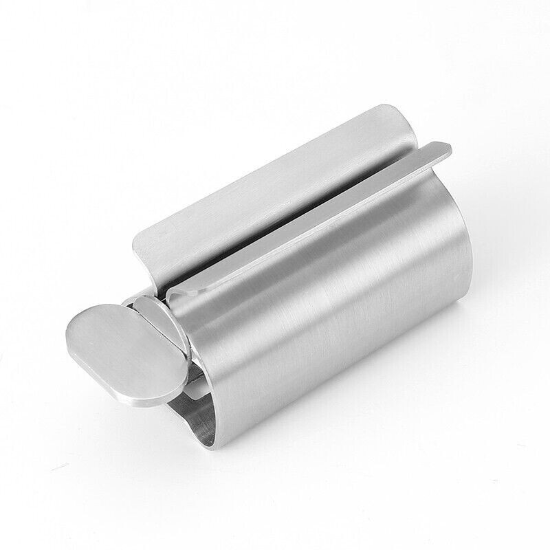 Toothpaste Tube Squeezer Stainless Steel Rolling Tube Dispenser Holder