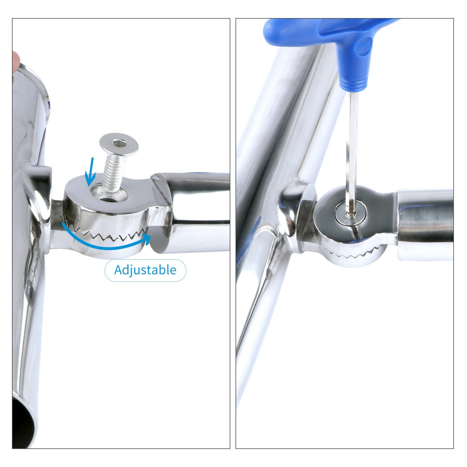 316 Stainless Outrigger Mount Boat Fishing Rod Holder Adjustable Fishing Holder