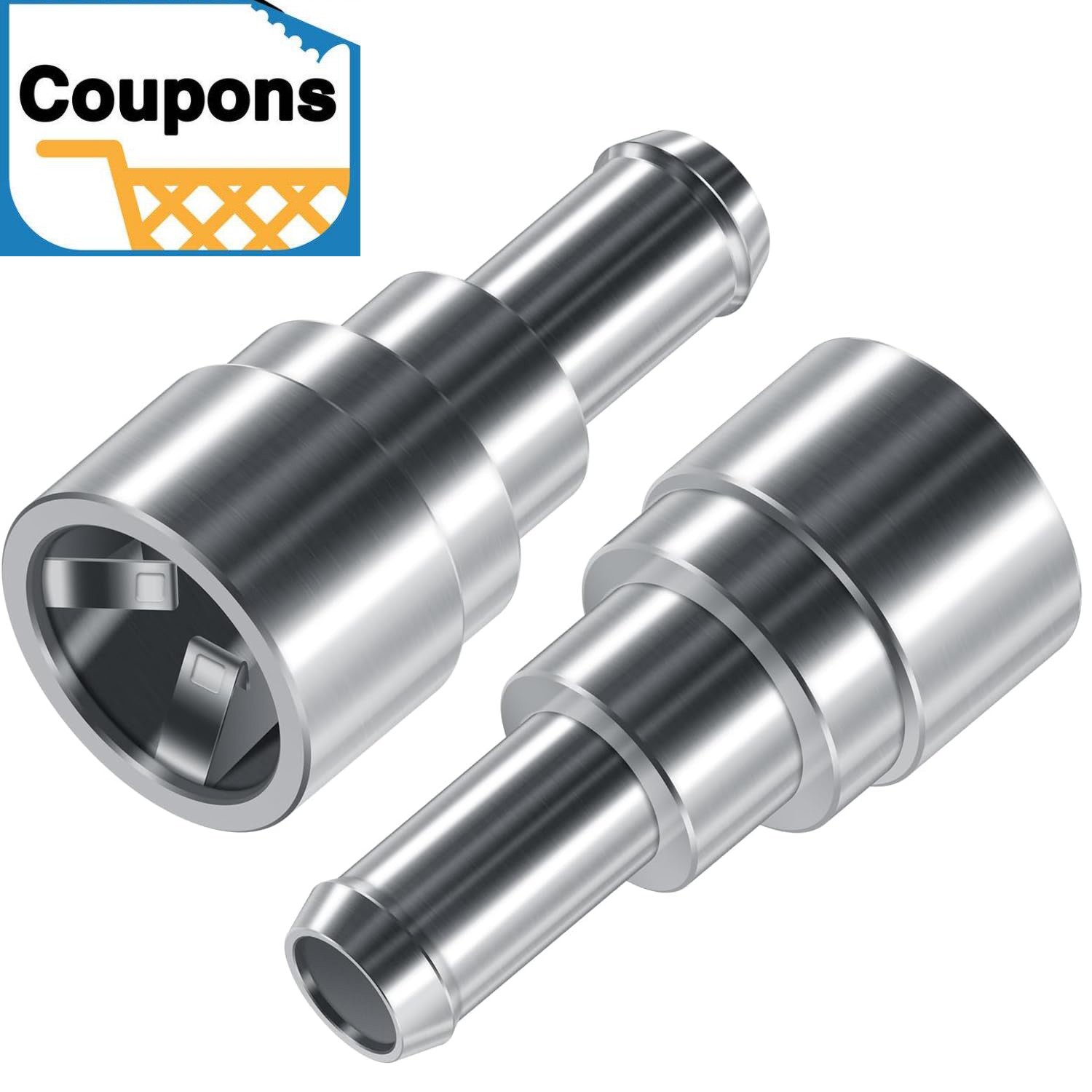 2PC Heater Core Coolant Hose Connector Fitting For Chevrolet Silverado 800-409HP