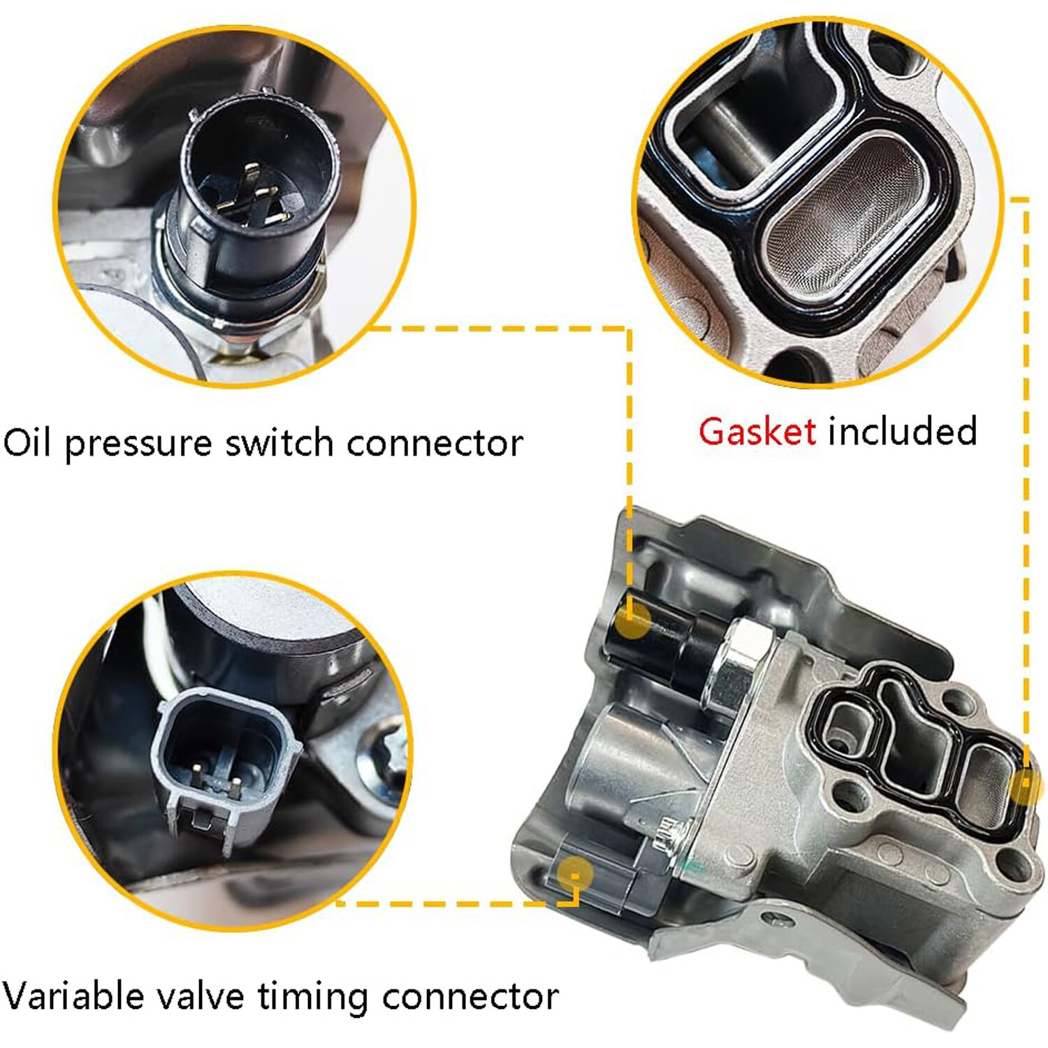 Spool Valve VTEC Solenoid For Honda Accord Civic CRV Acura RSX OE#15810-PRB-A03
