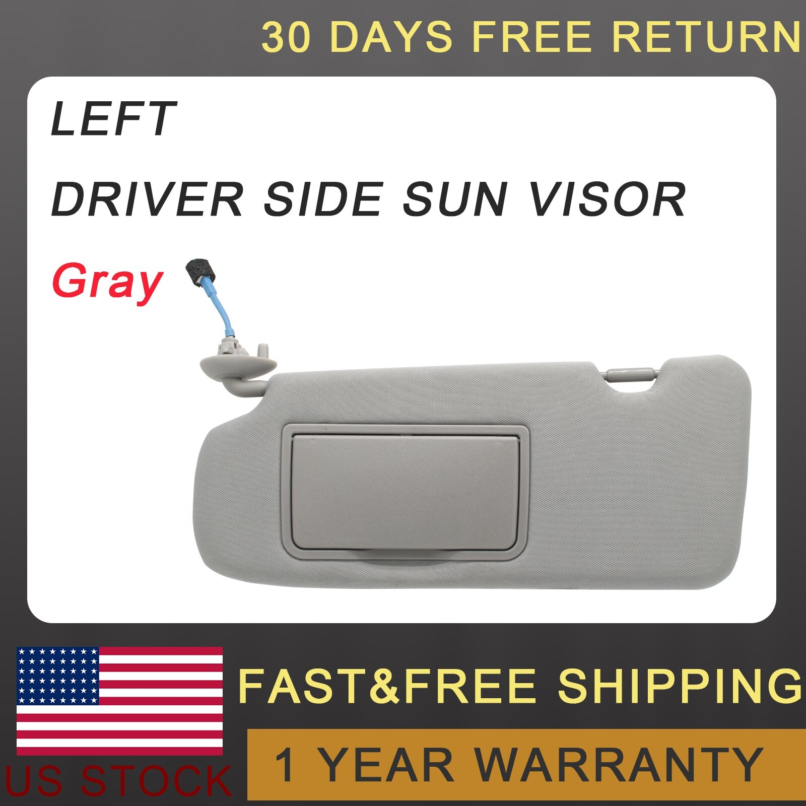Left Driver Side Sun Visor W/ Lights Fits for Honda CRV 2017-2022 83280TLAA12ZB