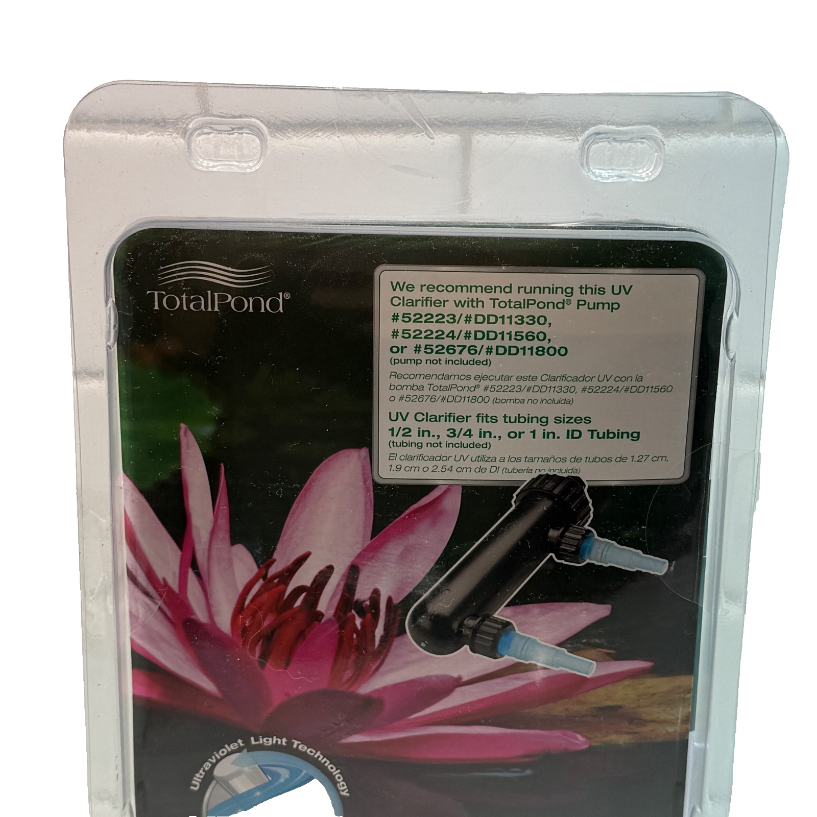 TotalPond #52301 UV Pond Clarifier For Ponds Up To 2000 Gallons 1/2”-1”Tubing