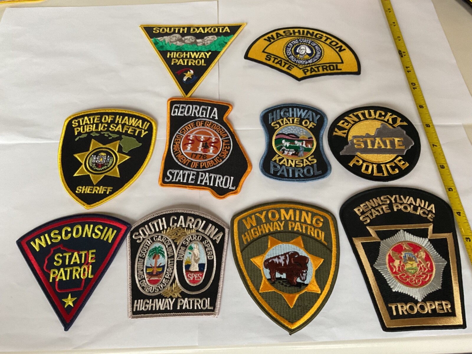 Police collectors patch set 50 pieces all different state patches. All New