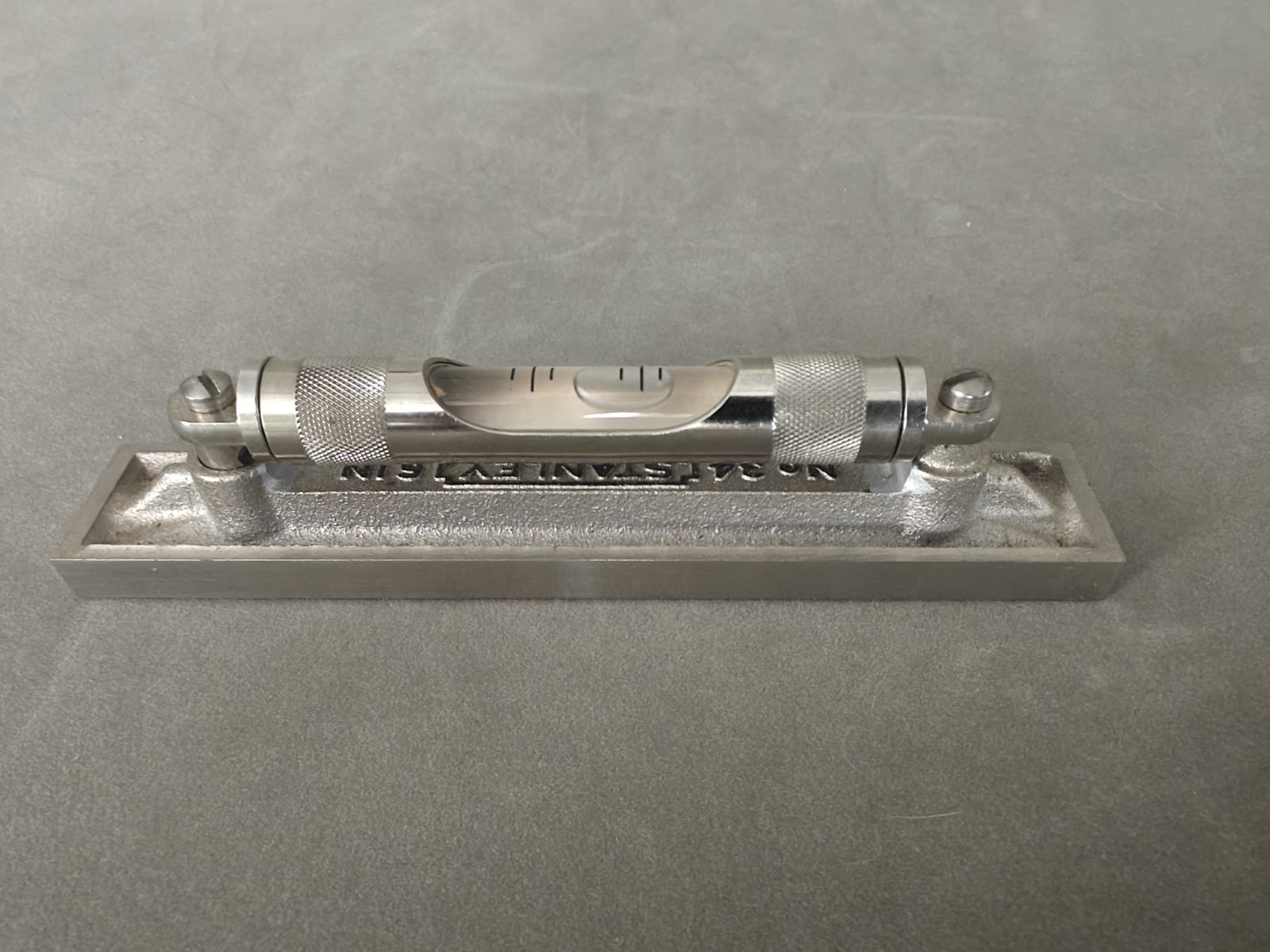 VTG Stanley No. 34V 6" Machinist Ground Glasses Level V Bottom w/ Box USA EUC