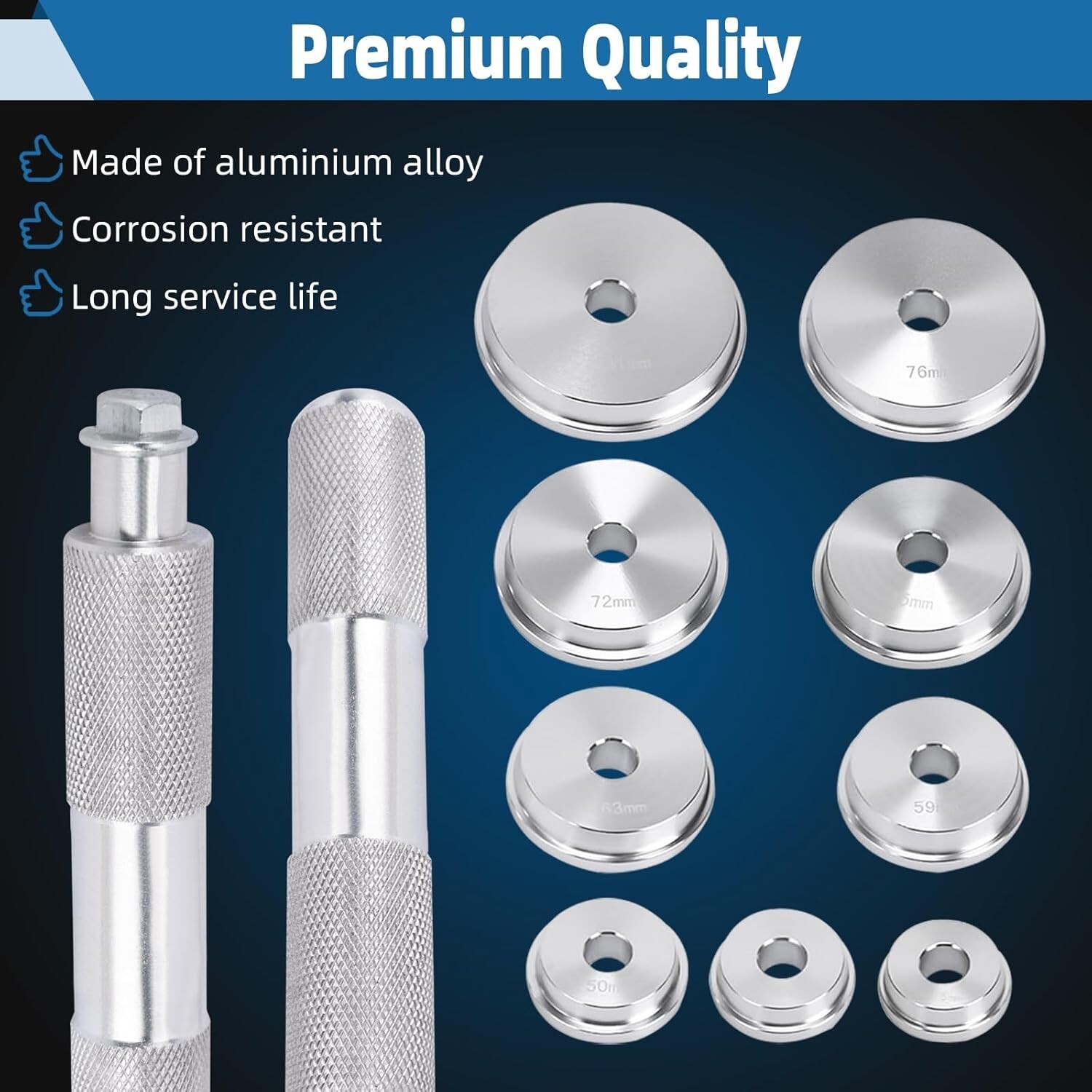 10pcs Bearing Race and Seal Driver Set Automotive Bushing Installer Remover Set