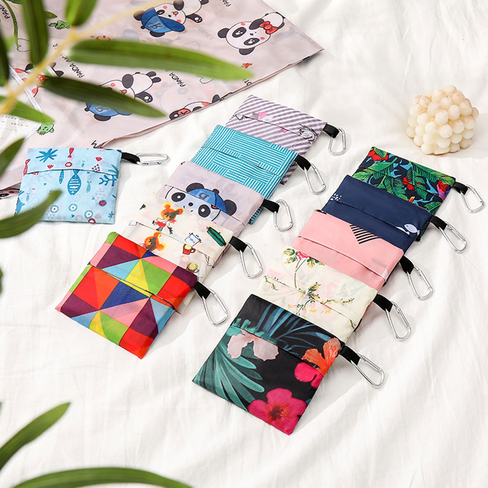 5 Pack Shopping Bags Reusable Grocery Bags Foldable Shopping Bags Heavy Duty