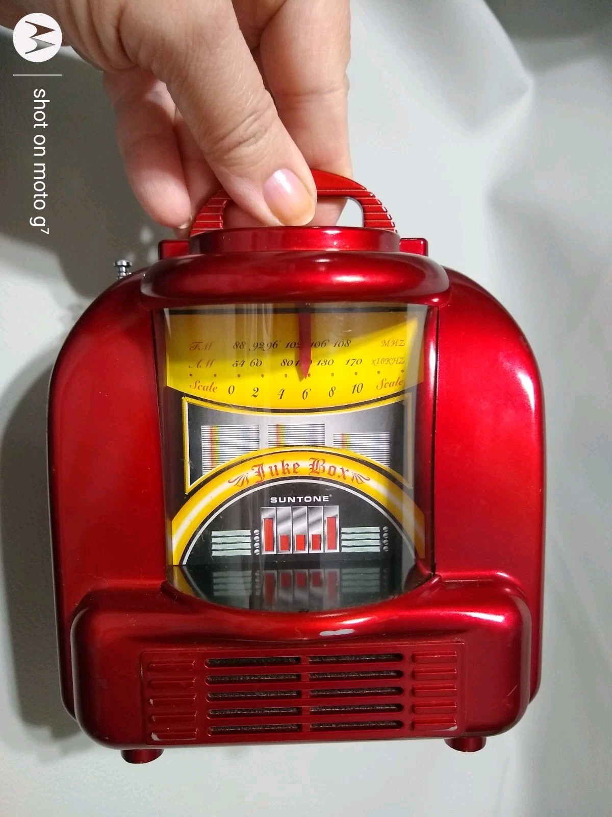 Retro Jukebox AM/FM Radio Suntone Lubbock TX Novelty Vintage Diner Style Works