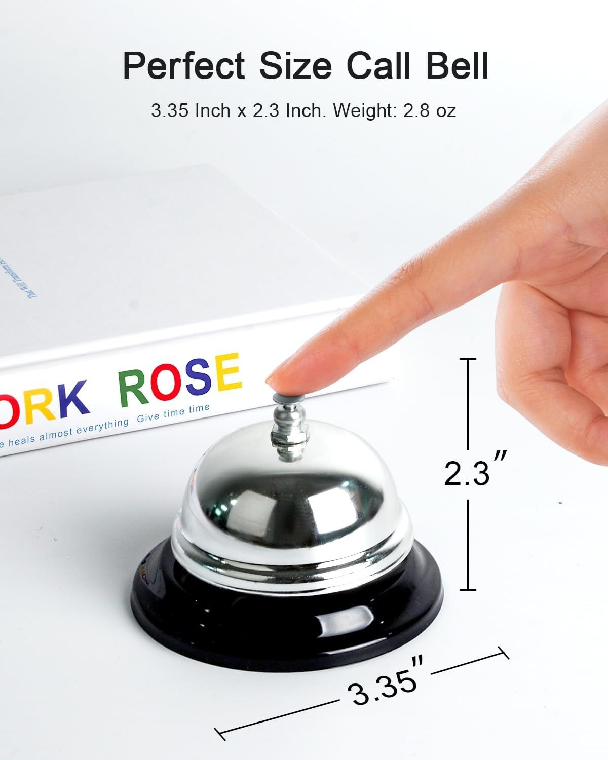 3.3 Inch Desk Bell Loud & Clear Call Service Bell for Hotels Schools Restaurants