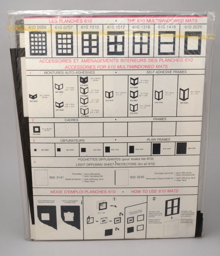 Prat Paris 35mm 20 Slide Presentation Display Storage Mat Board in sleeve