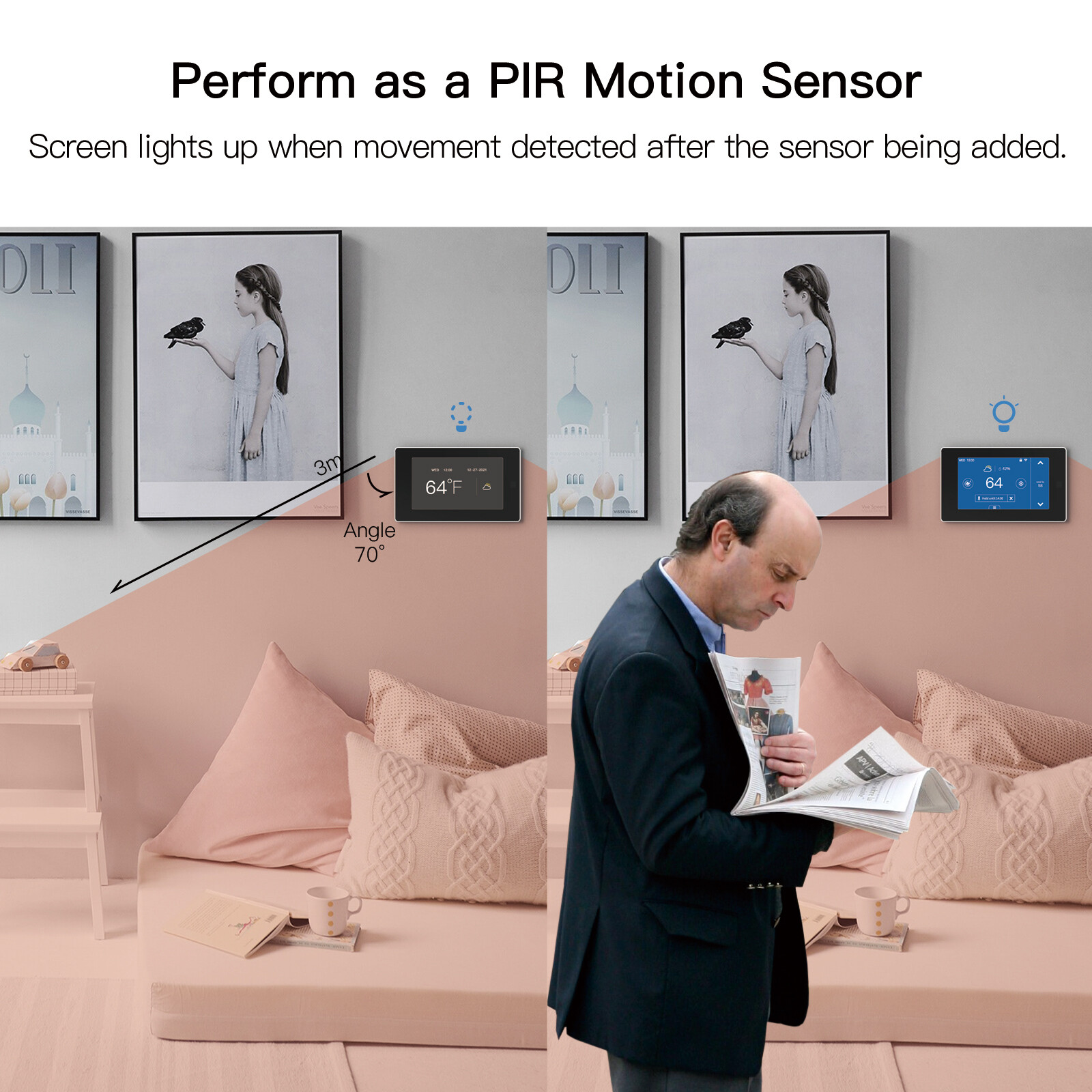 MOES WiFi Smart Thermostat Zone Remote Sensor 7Day Programmable Alexa Google APP