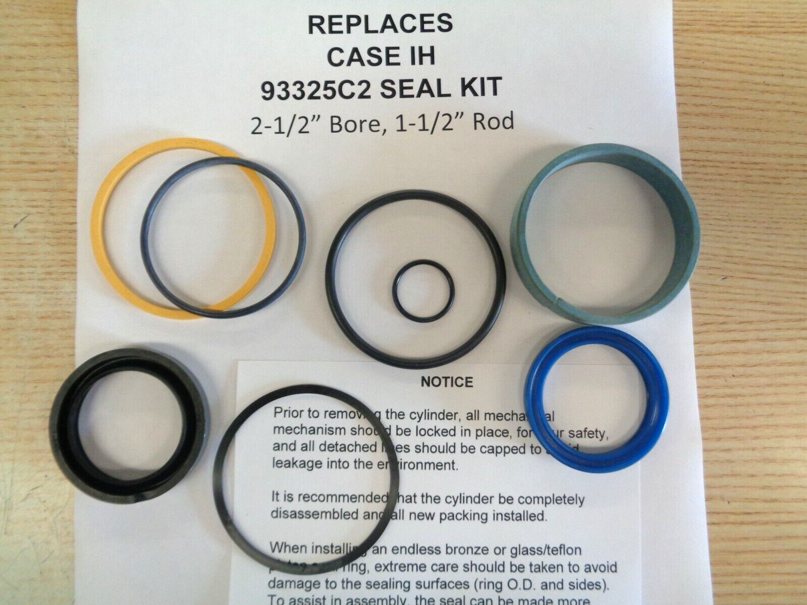 93325C2 Case-IH replacement cylinder seal kit (2-1/2" bore with 1-1/2" Rod)