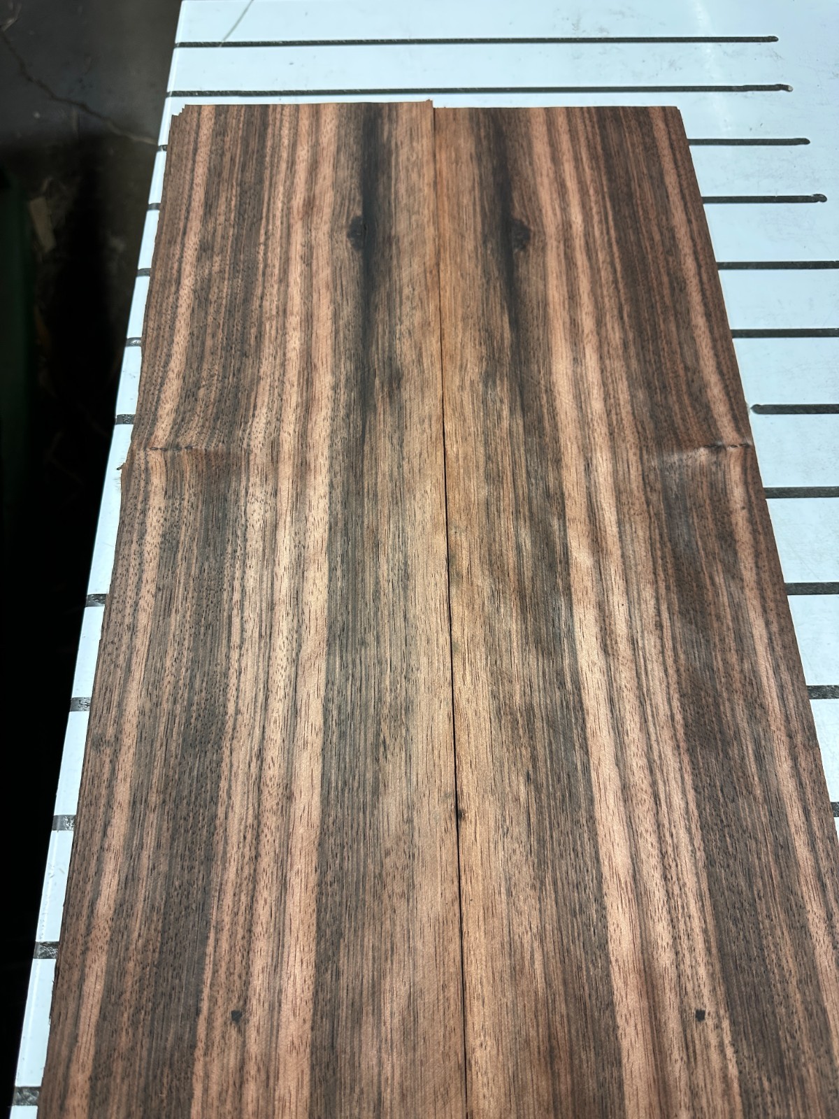 Ebony Raw Wood Veneer 2 sheets 48'' x 6'' 321U