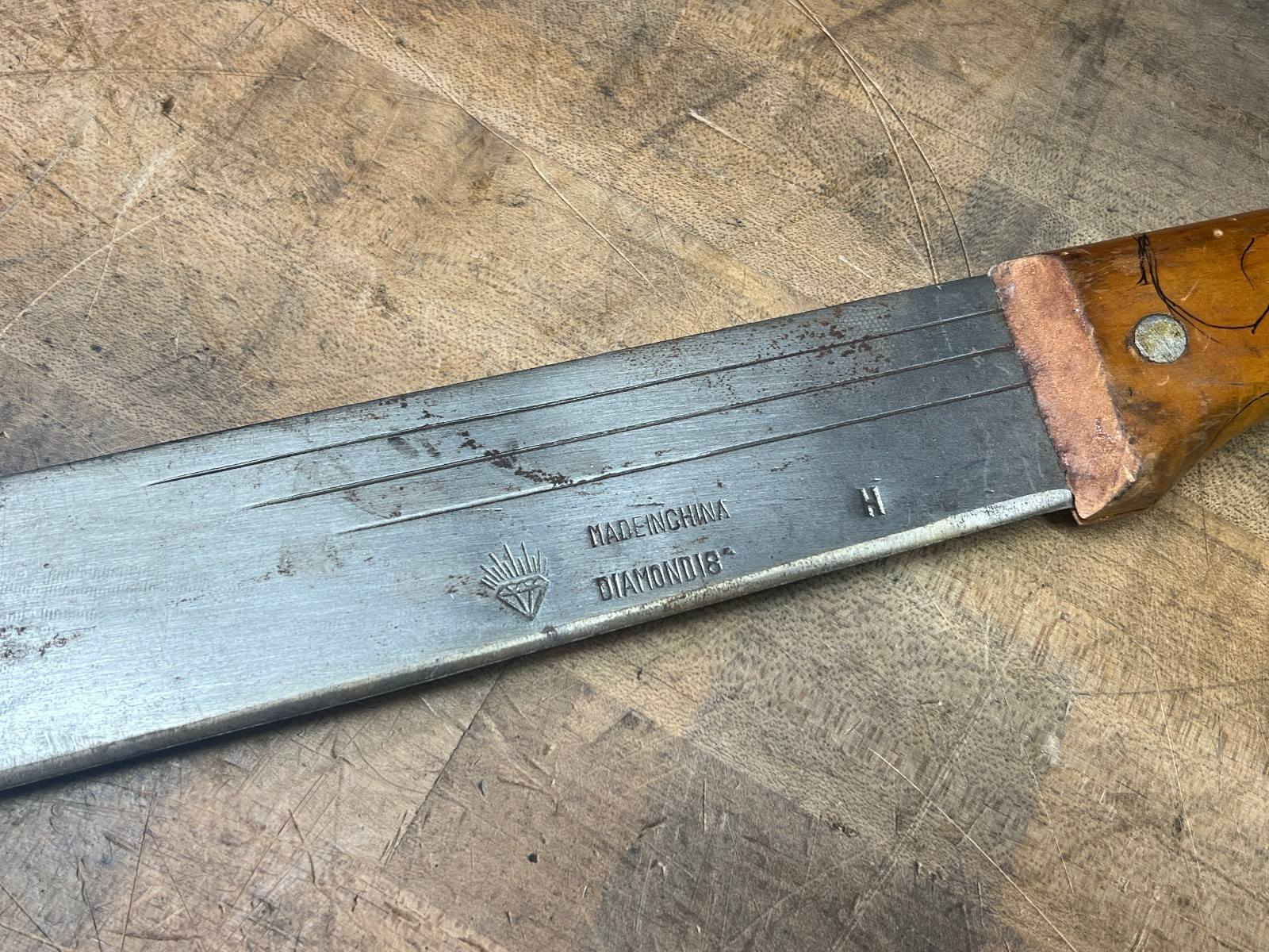 Diamond18 machete - Vintage made in China , 18" blade Diamond 18, 24" Chopper