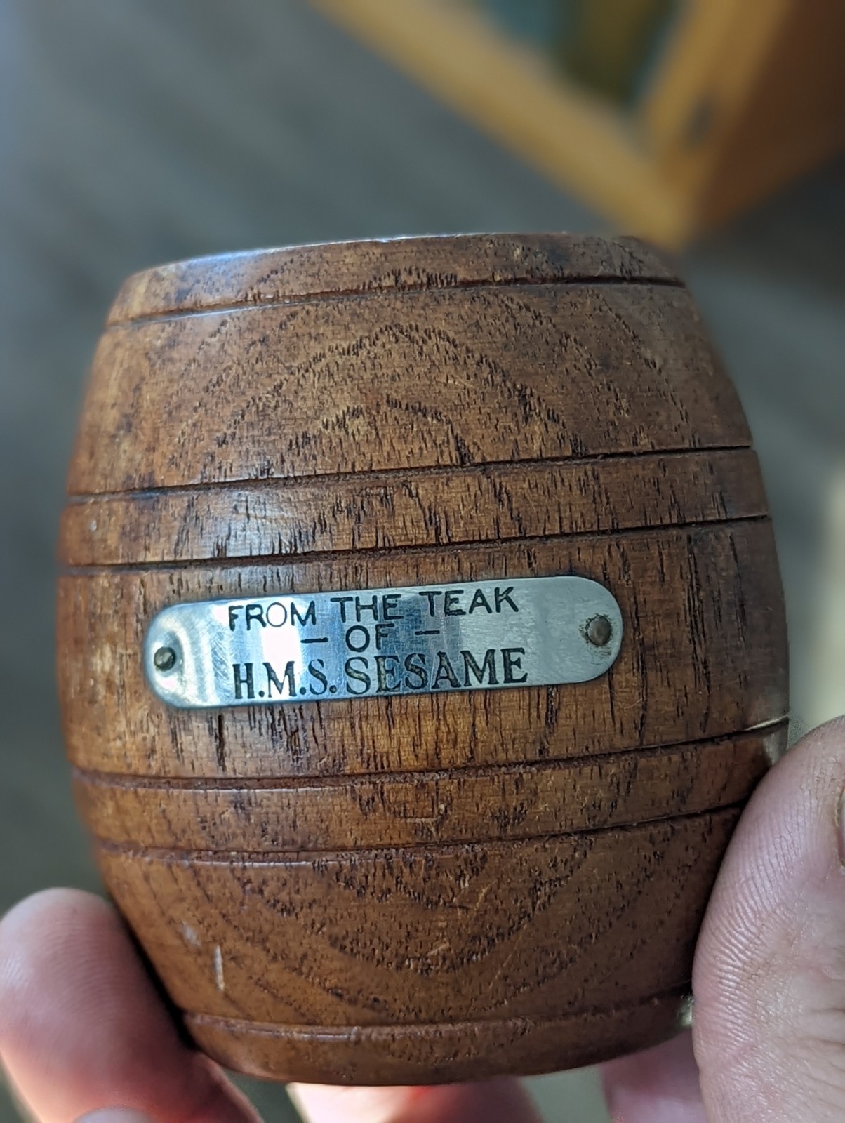 8 Wooden HMS WW1 Teak Relic Battleship Barrels War Ship British