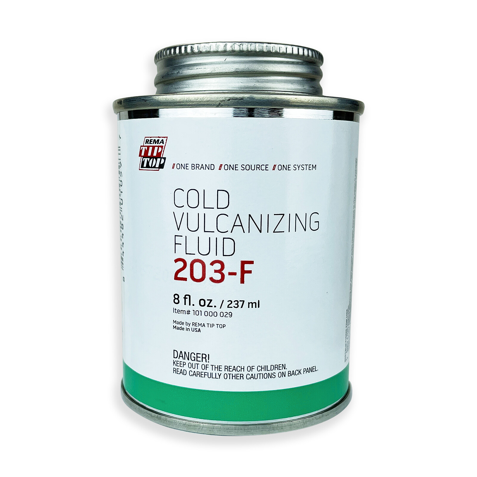 REMA 203-F 8oz Can Cold Vulcanizing Cement Tire Inner Tube Patch Repair Glue