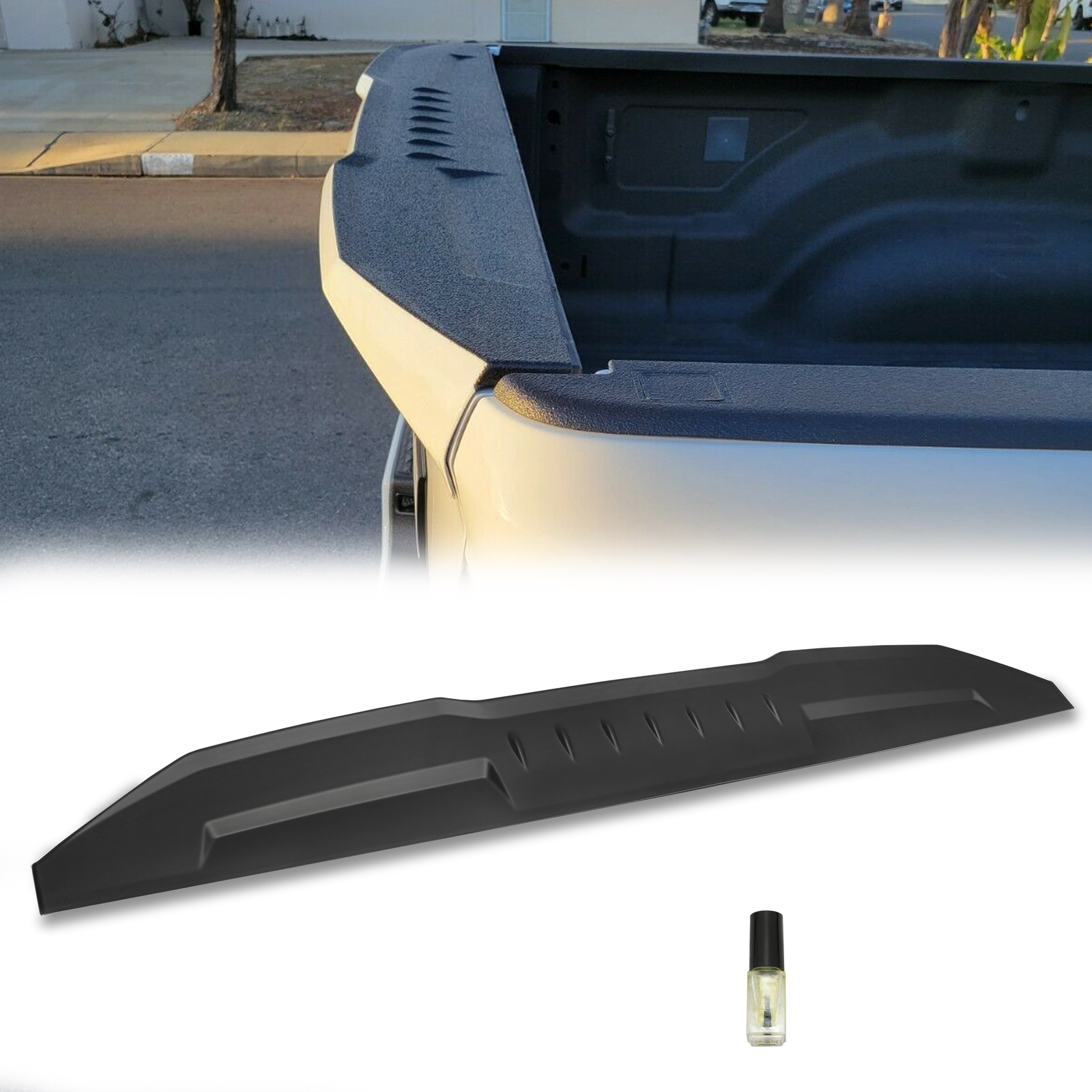 Black Rear Tailgate Spoiler Cover For Dodge Ram 1500 2500 3500 Truck 2009-2021