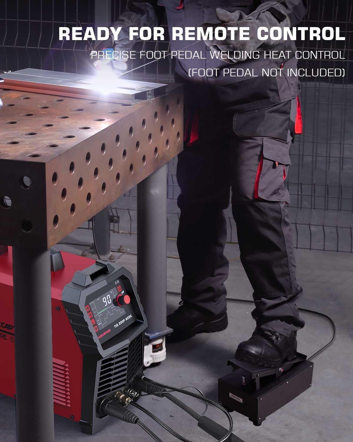 7-IN-1 TIG Welder TIG200P AC/DC 200Amp Stick/MMA/Spot DASH-ARC Welding Machine