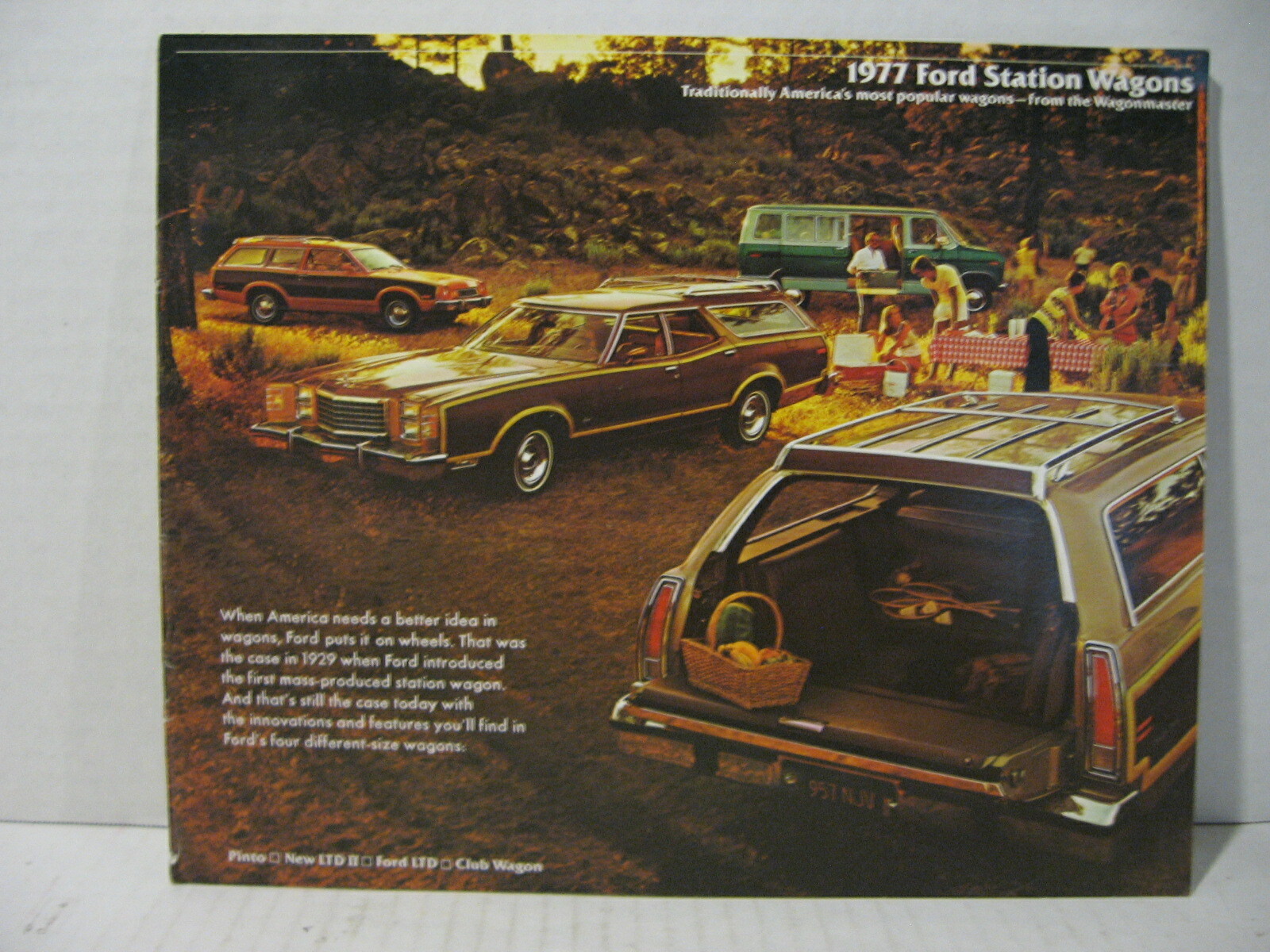 1977 Ford Station Wagons Pinto LTD II Club Car Dealer Sales Brochure Catalog