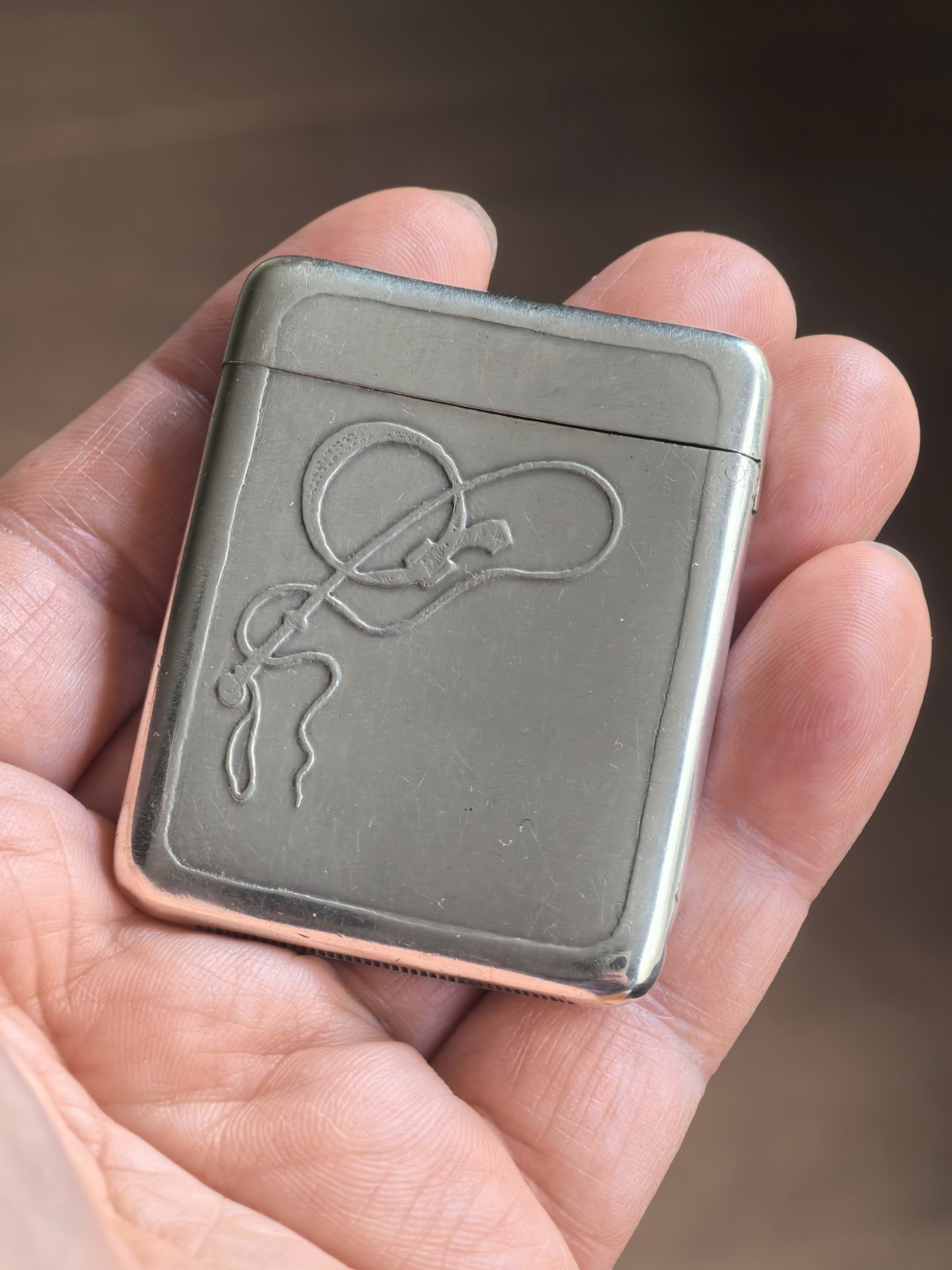 Antique Heavy Sterling Silver Bulldog Match Safe/Vesta Case Exquisite Detail