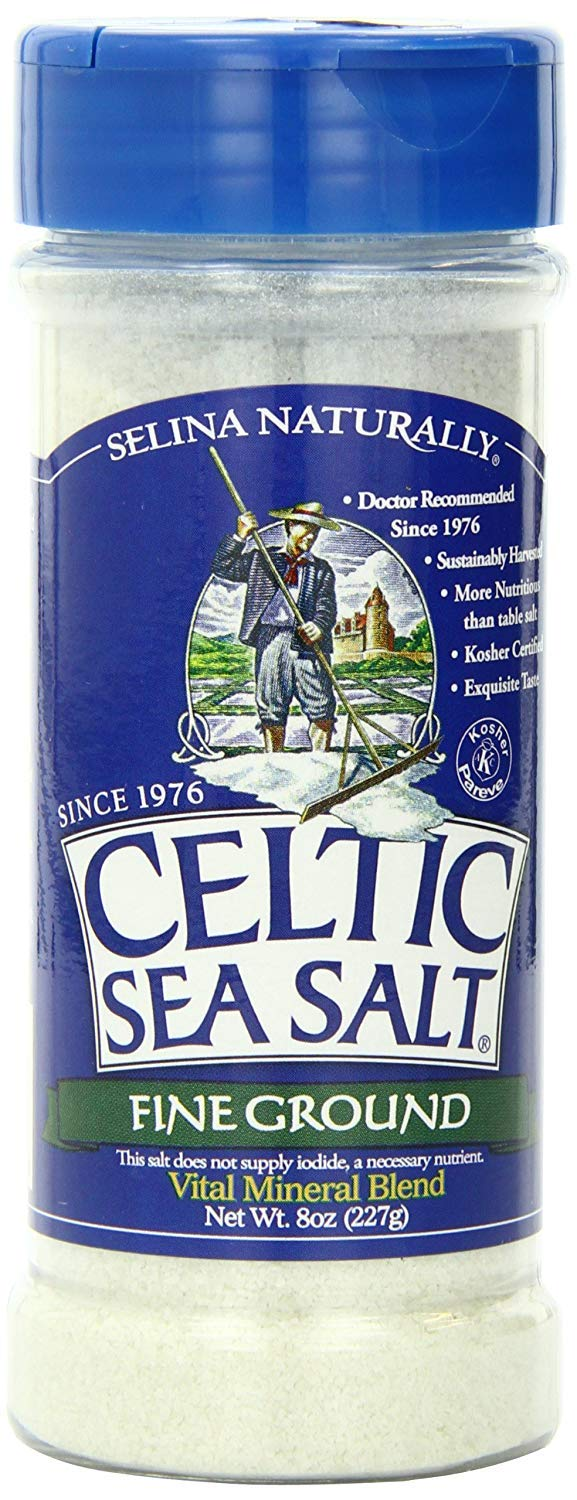 Selina Naturally Celtic Sea Salt Fine Ground Shaker Jar 8 oz