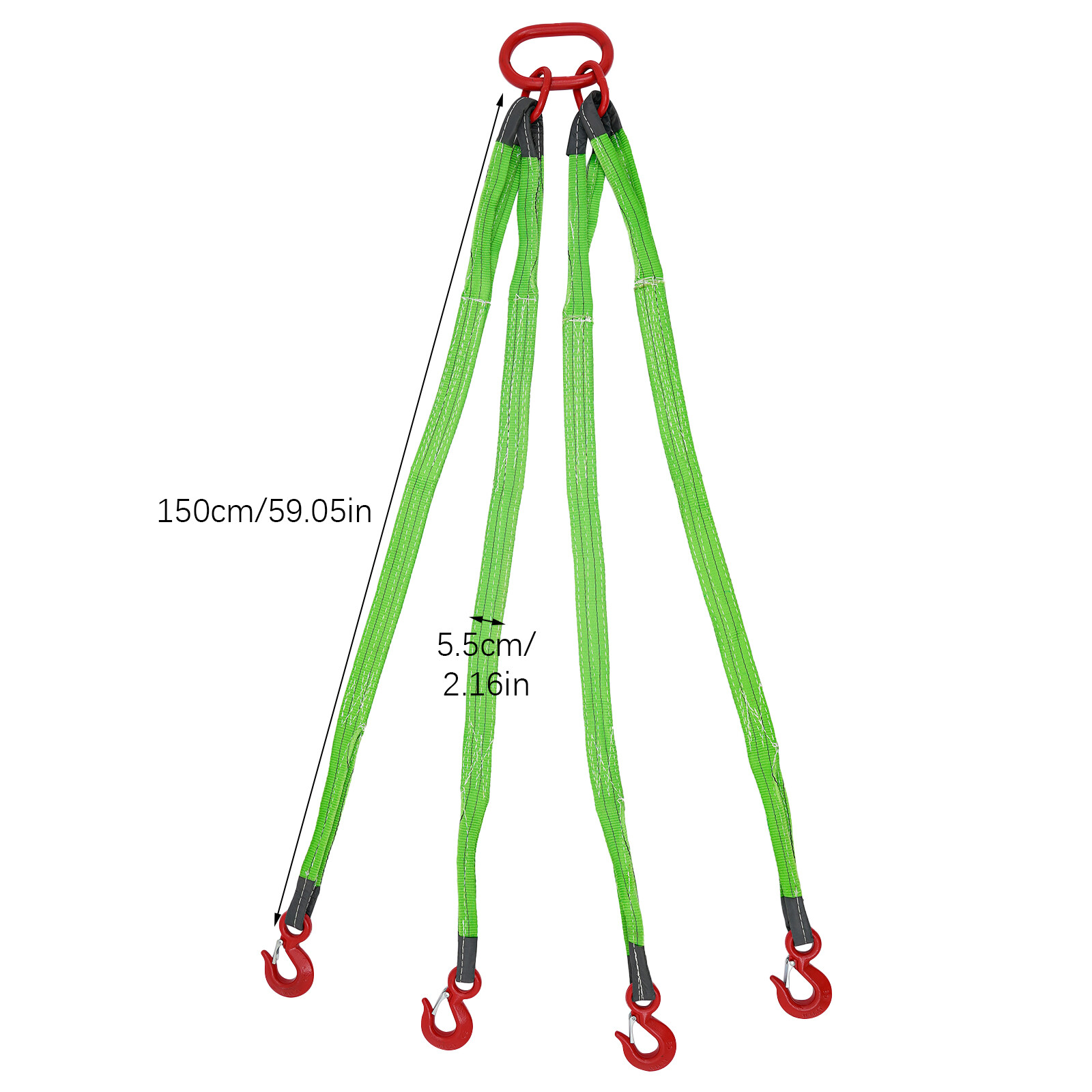 6 Ton/13227.74lbs 4 Strands Lifting Chains Lift Ring Chain Moving Sling w/Hooks