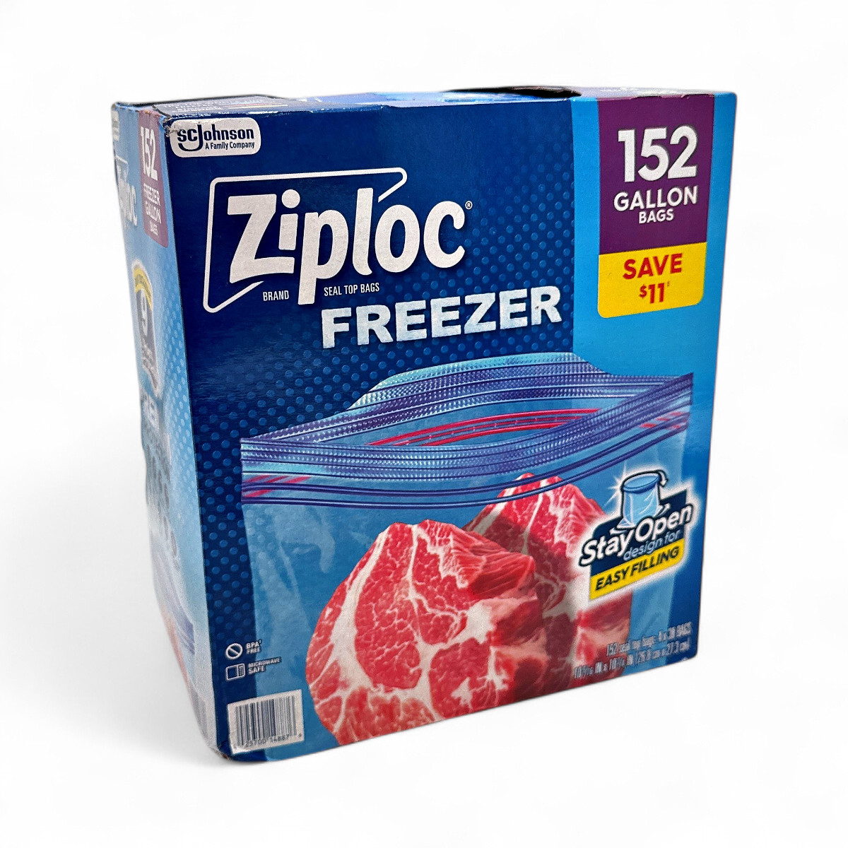 Ziploc Clear Gallon Sized Top Seal Freezer Storage Bags - 152 Count
