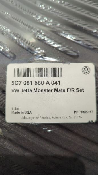 New OEM Genuine VW All Weather Monster Mats 2011-2018 Jetta 5C7061550A041 Rubber