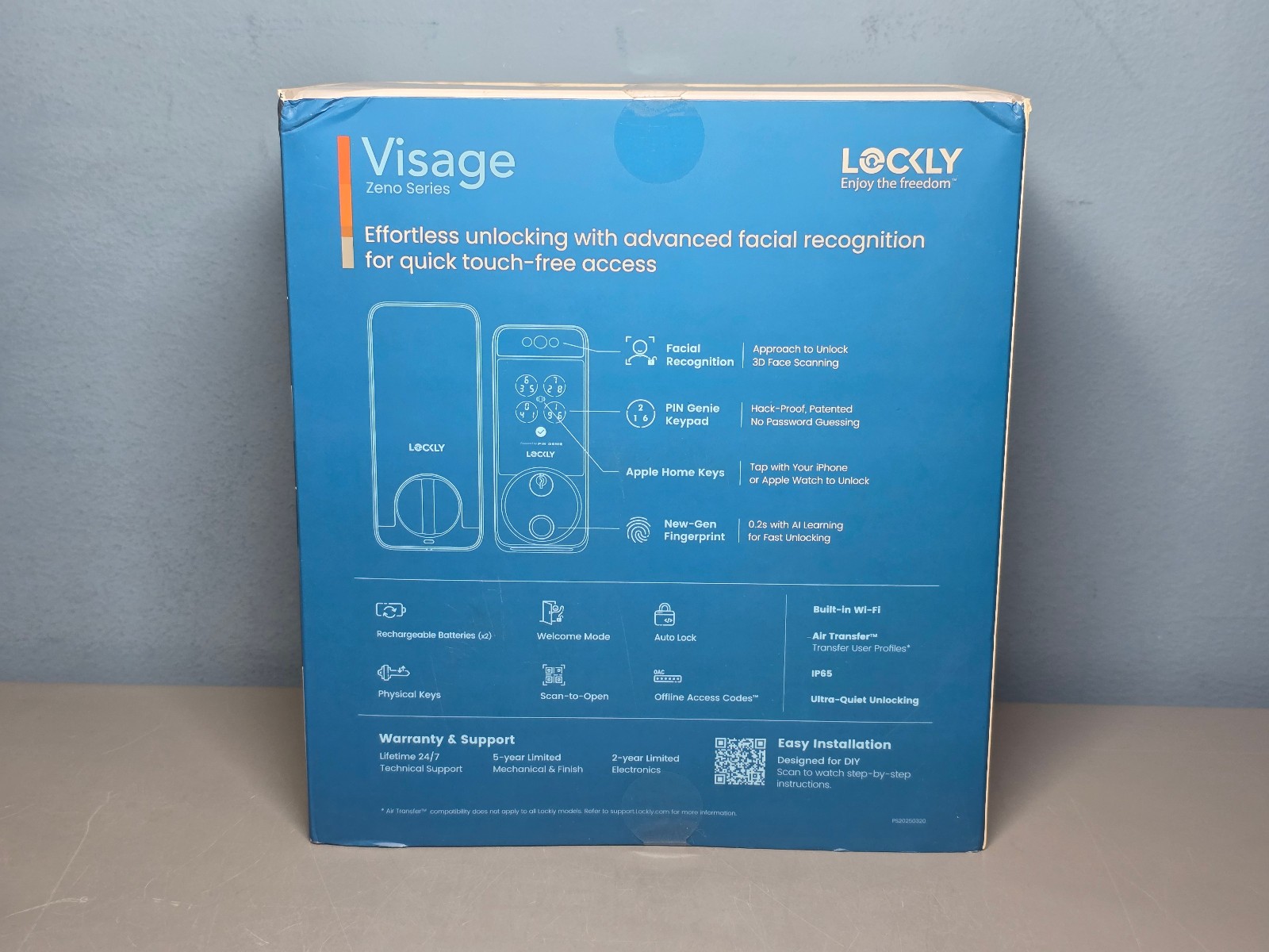 Lockly Visage Zeno Series Deadbolt Smart Lock Facial Recognition New & Sealed