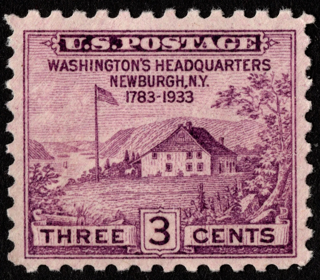 US Stamp Scott # 727 Mint - 3 Cents Violet Newburgh NY Washington's Headquarters