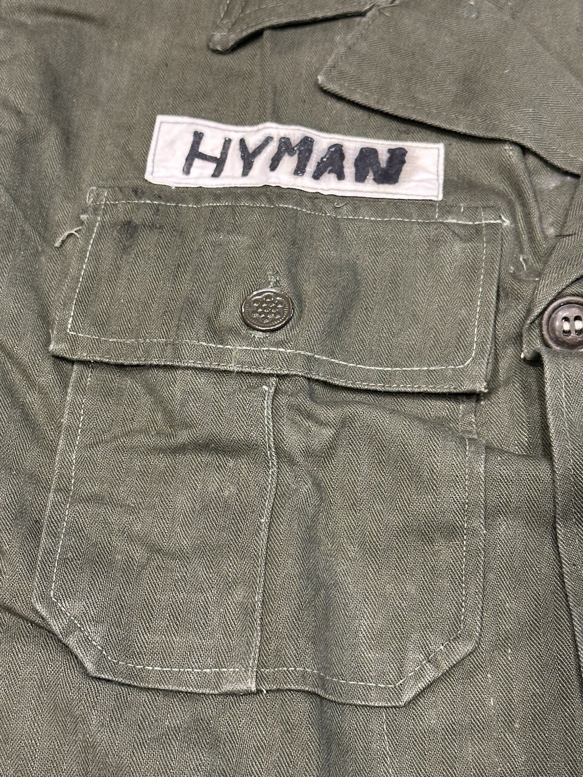 Korean War Era Fatigues HBT Herringbone Twill Shirt + Cotton OG 107 Trousers