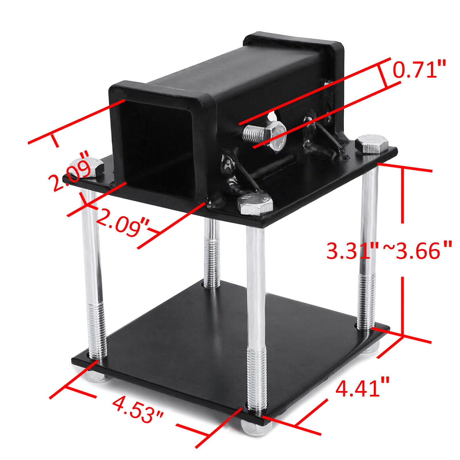 RV Camper 4" or 4-1/2" Bumper Mount Hitch Receiver Adapter for Bike Toter Cargo